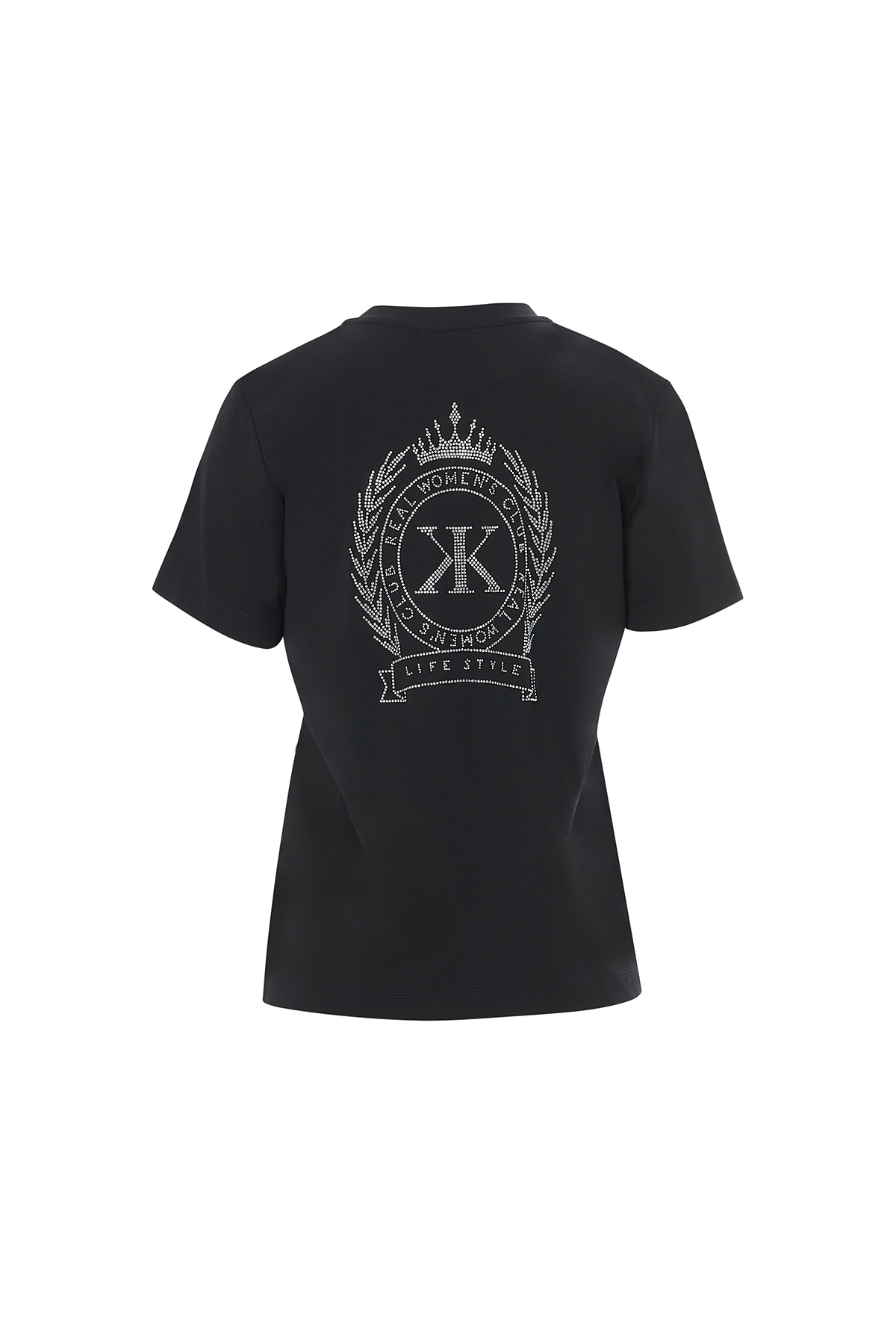 Önü Fermuarlı Arkada Baskılı T-Shirt