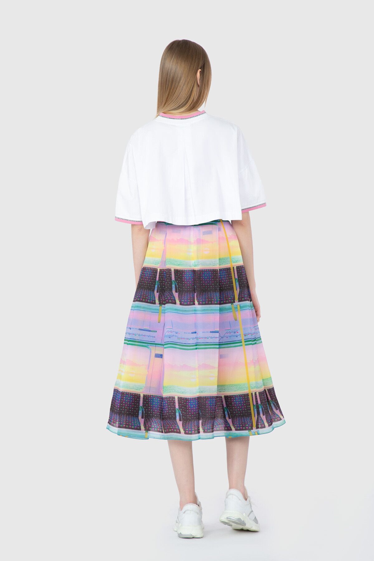 Baskılı Oversize Crop