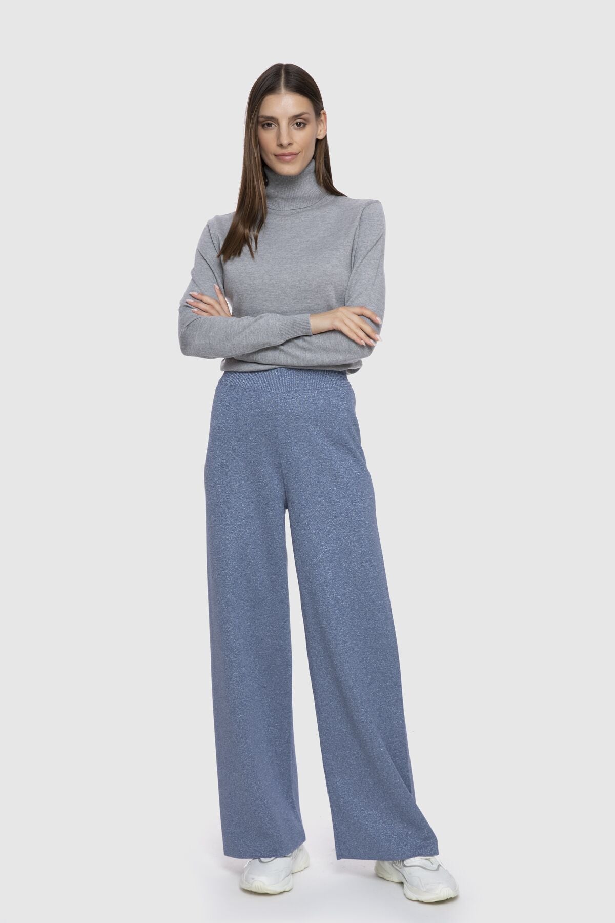 Yüksel Bel Bol Paça Pantolon