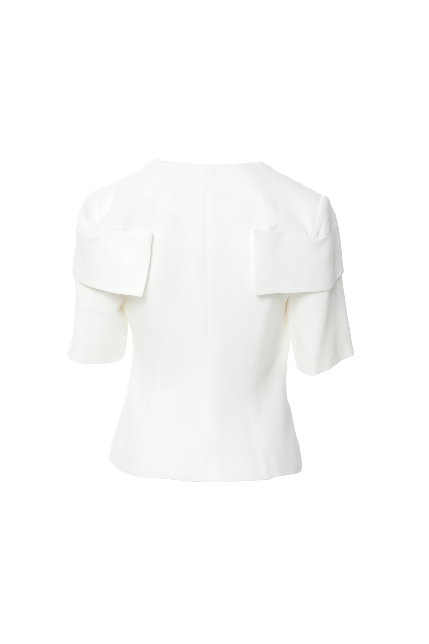 Omuz Detaylı Kruveze Kapamalı İşlemeli Ekru Ceket