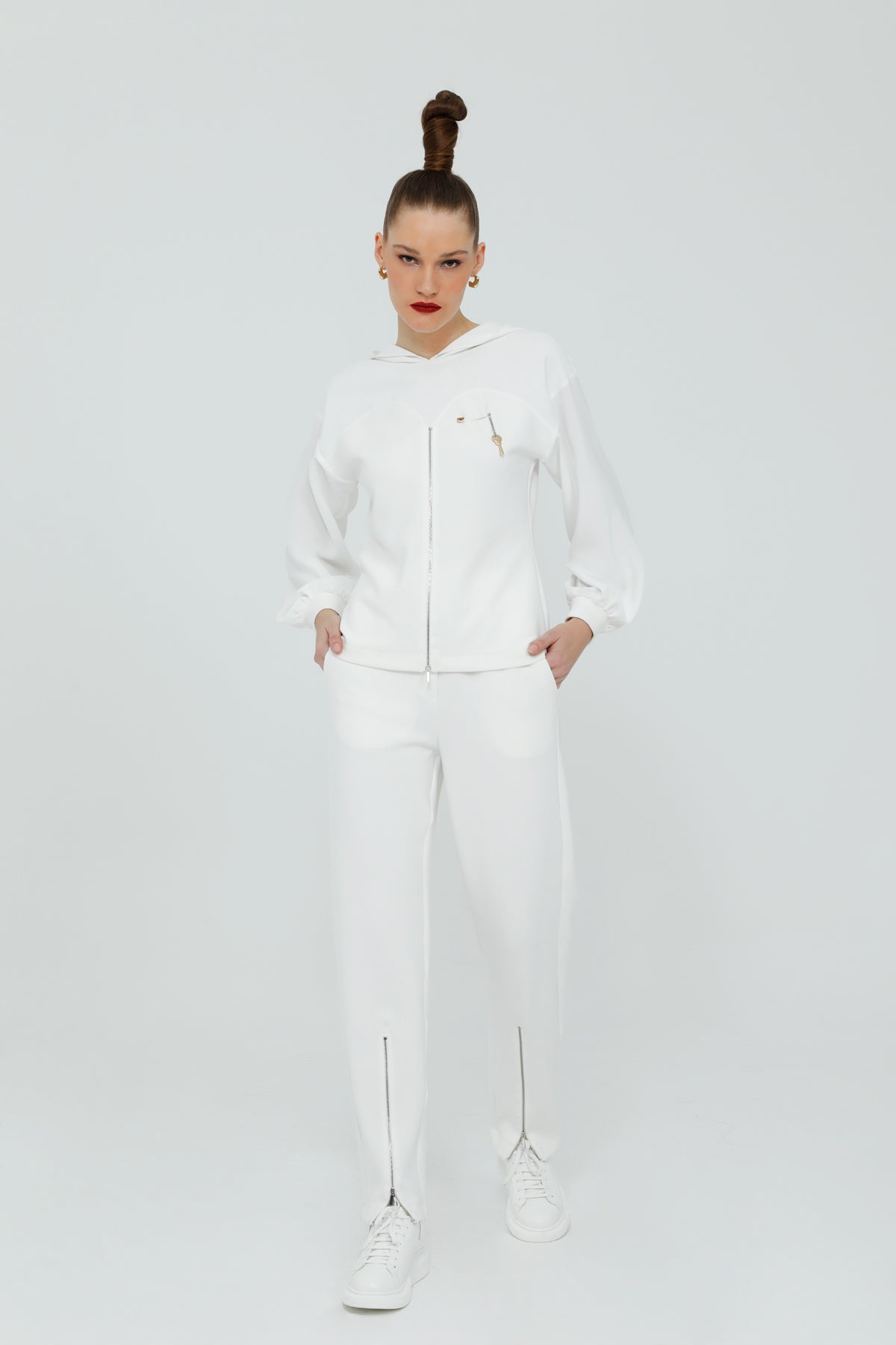 Bluz Ve Pantolonlu Rahat Kesim Eşofman Takımı