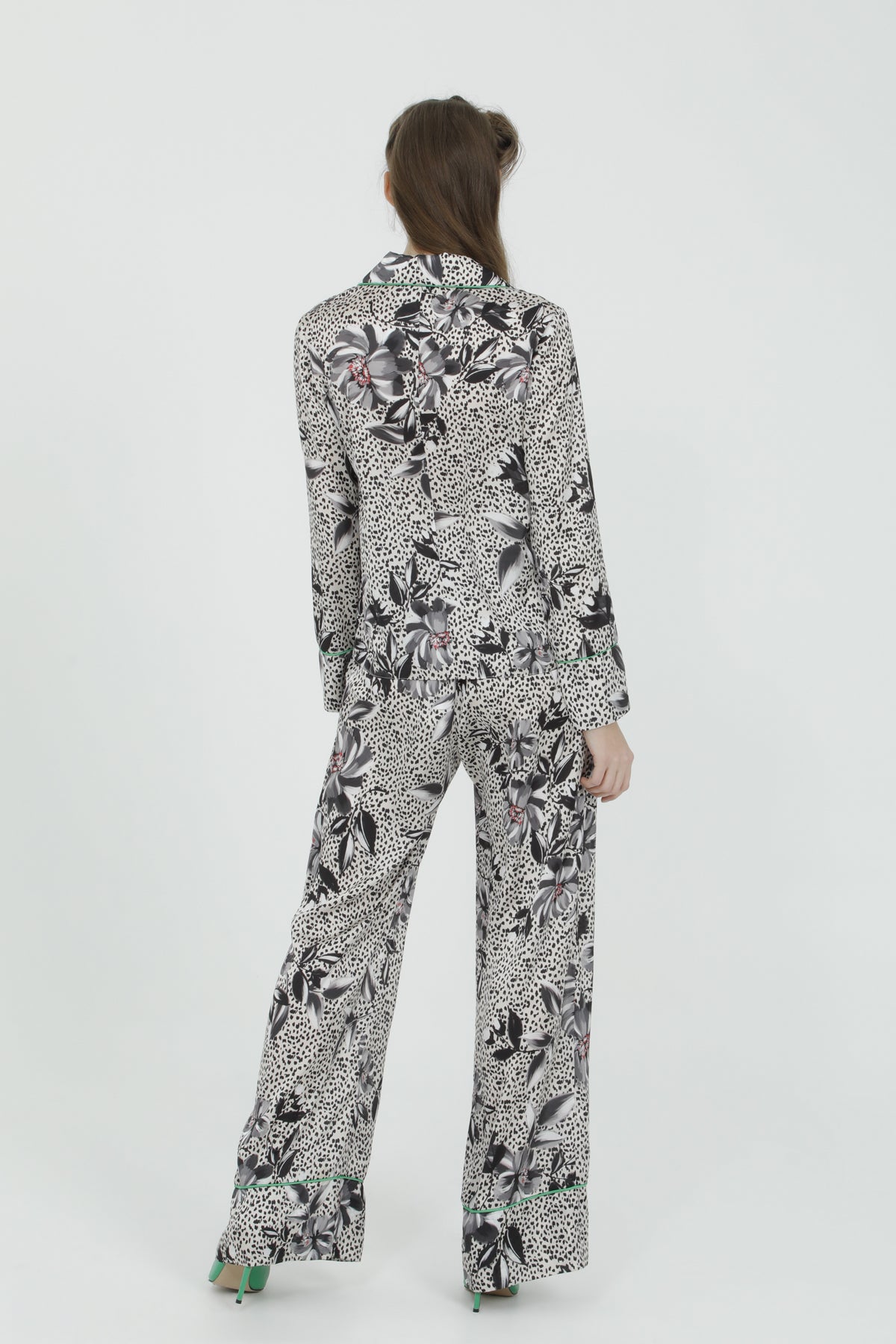 Ceket Formunda Rahat Kesim Oranj Pijama Takımı