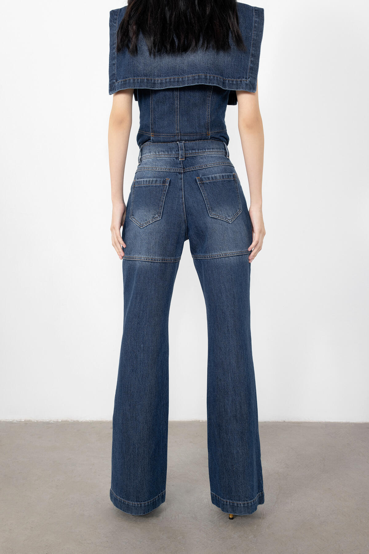 İşleme Detaylı Jean Pantolon