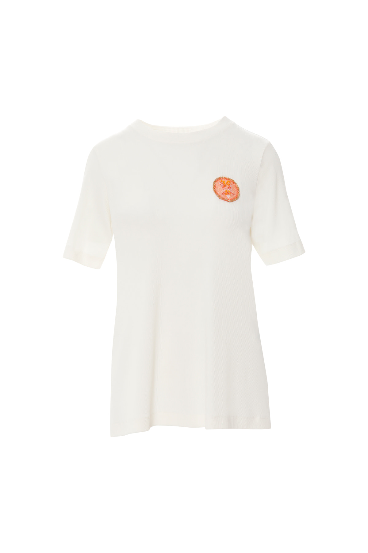 Aplike Nakış Detaylı Basic T-shirt