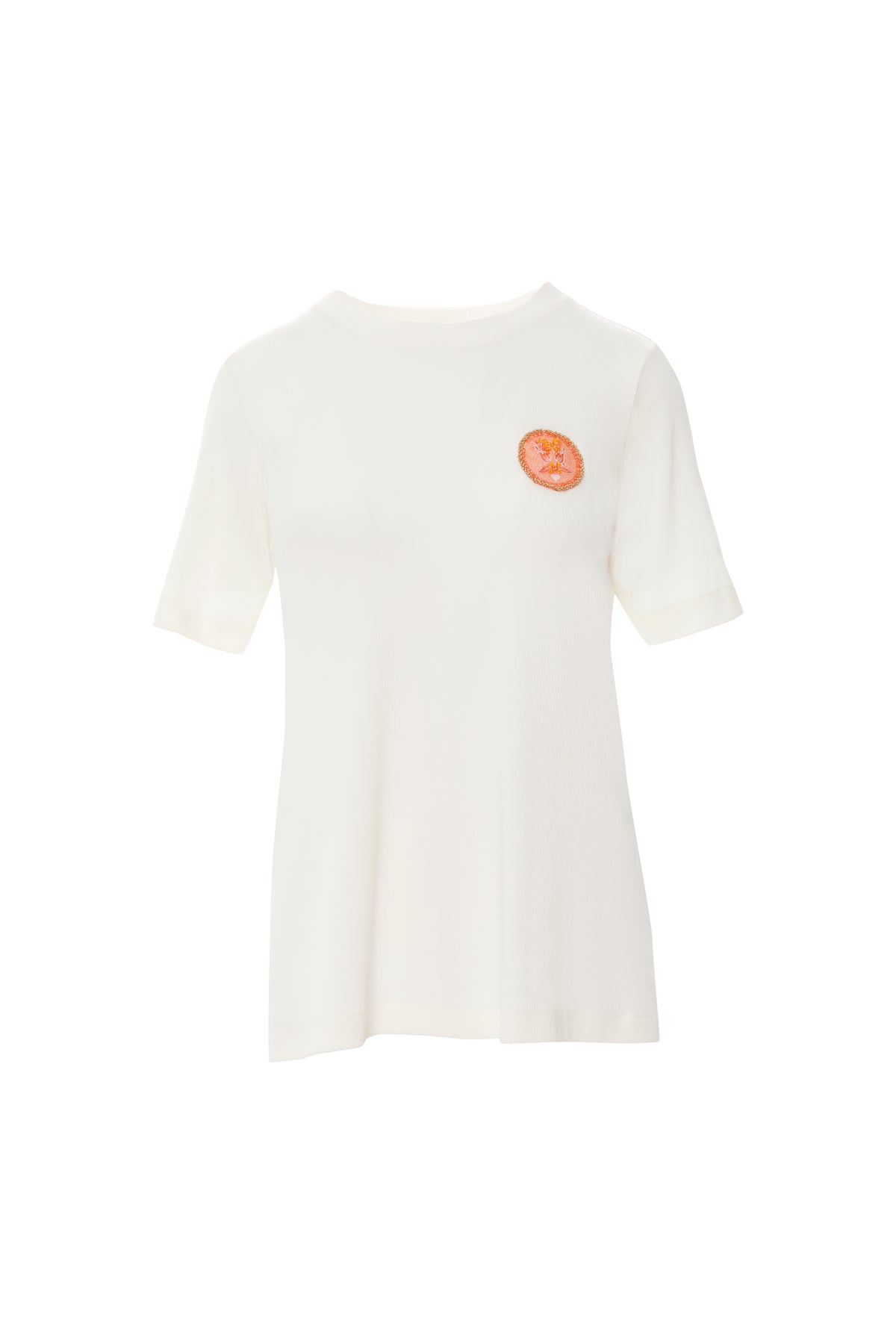 Aplike Nakış Detaylı Basic T-shirt