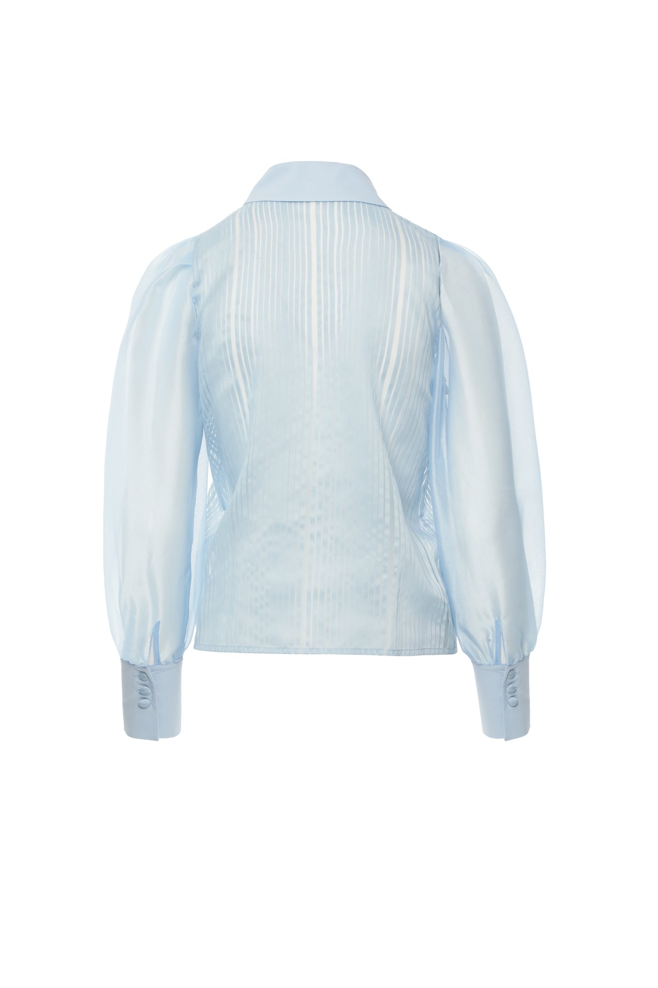 Çiçek Broşlı Dantel Aksesuarlı Transparan Gömlek