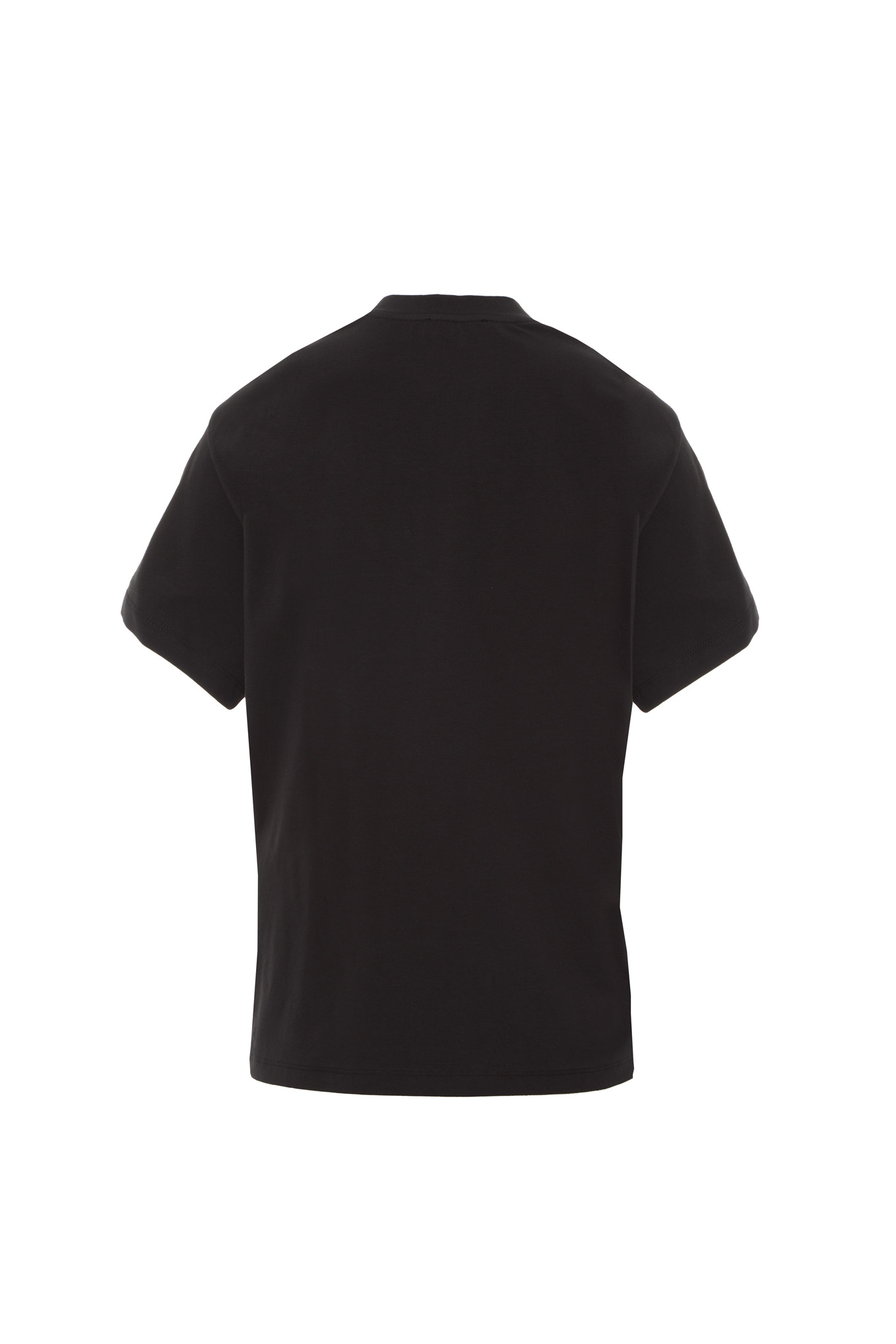 Aplike Nakış Detaylı Basic Siyah T-shirt