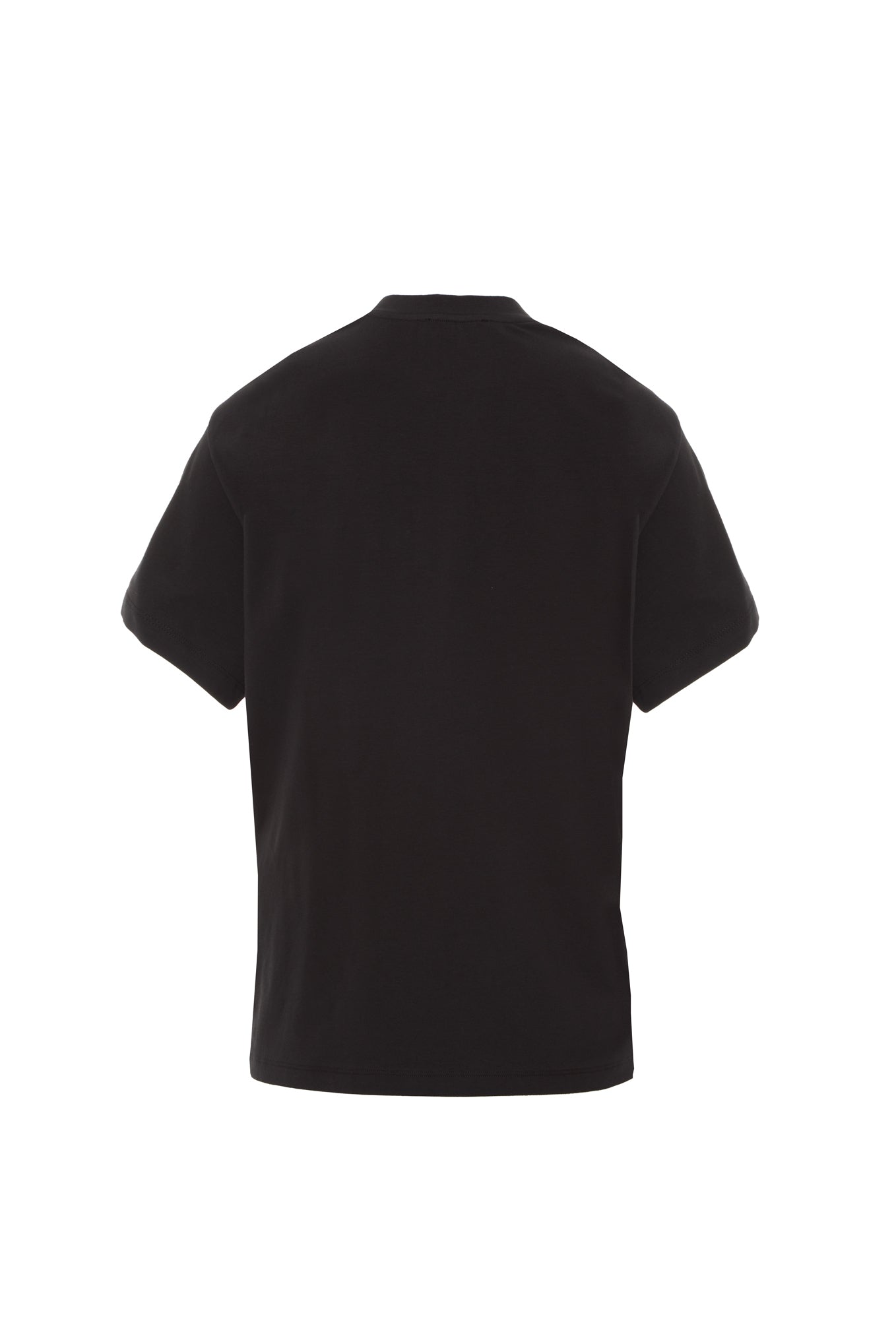 Aplike Nakış Detaylı Basic Siyah T-shirt