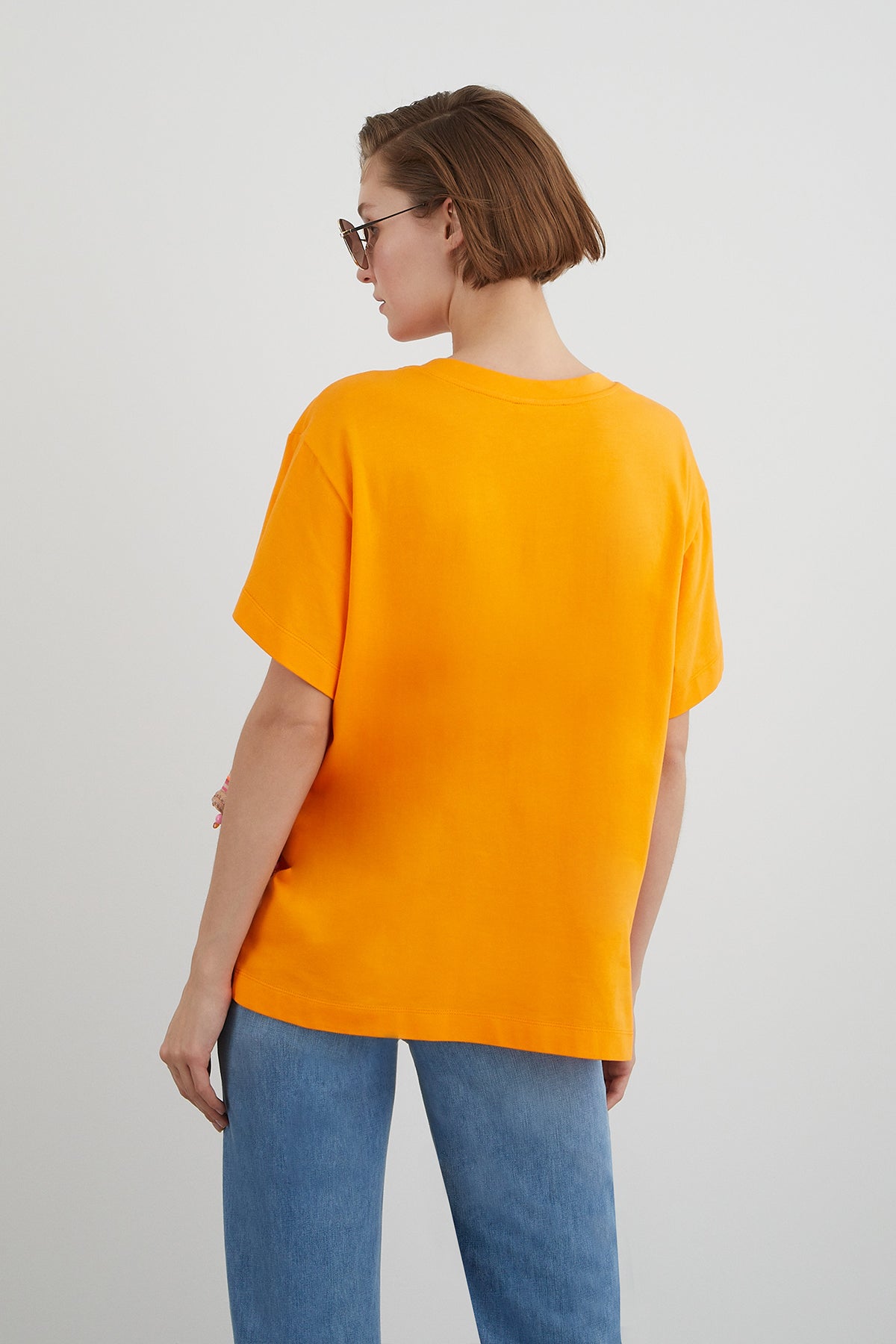 Desenli Pamuklu Oversize T-shirt