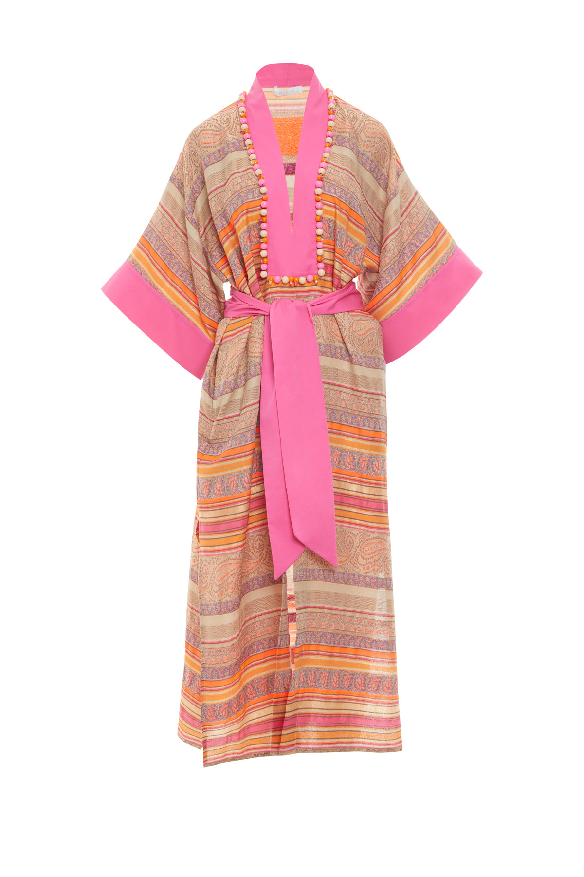 Yakası İşlemeli Kimono