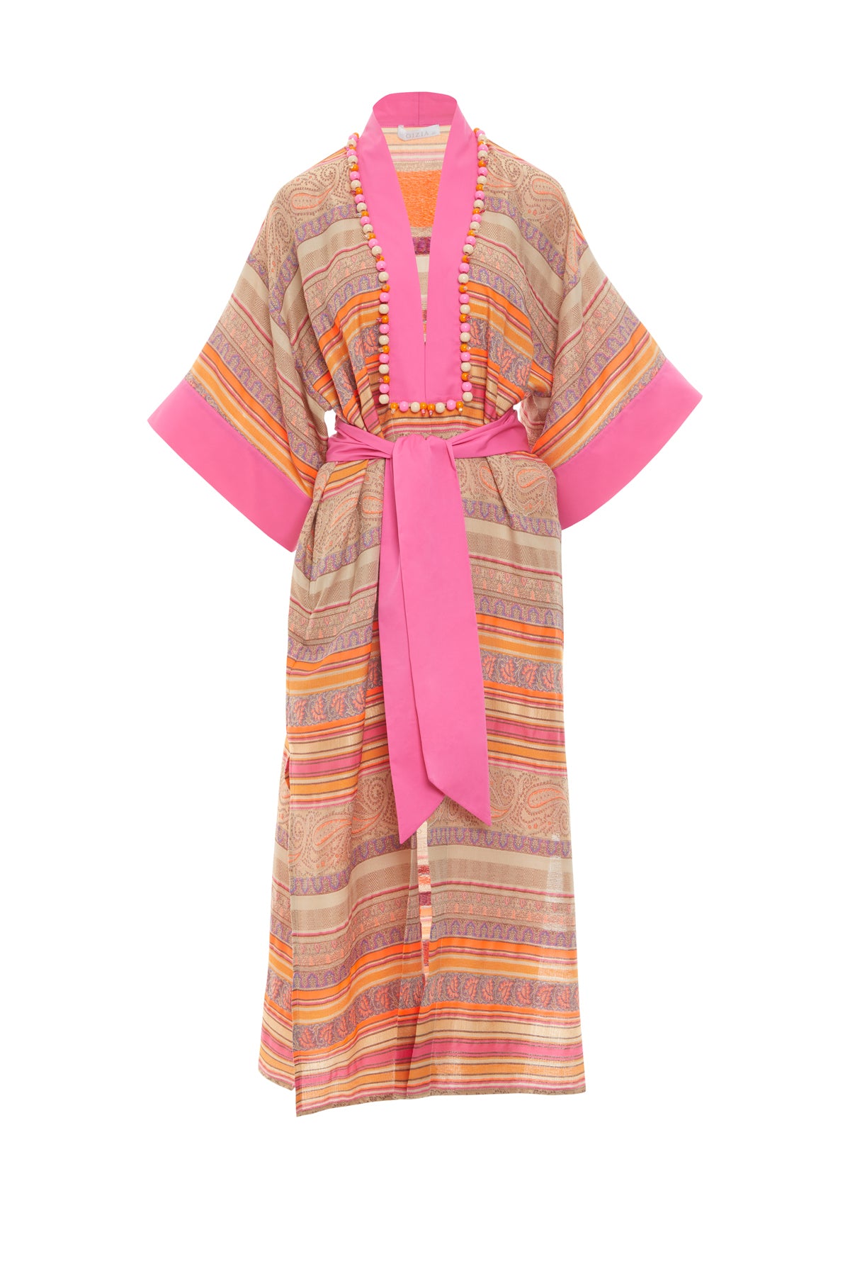 Yakası İşlemeli Kimono