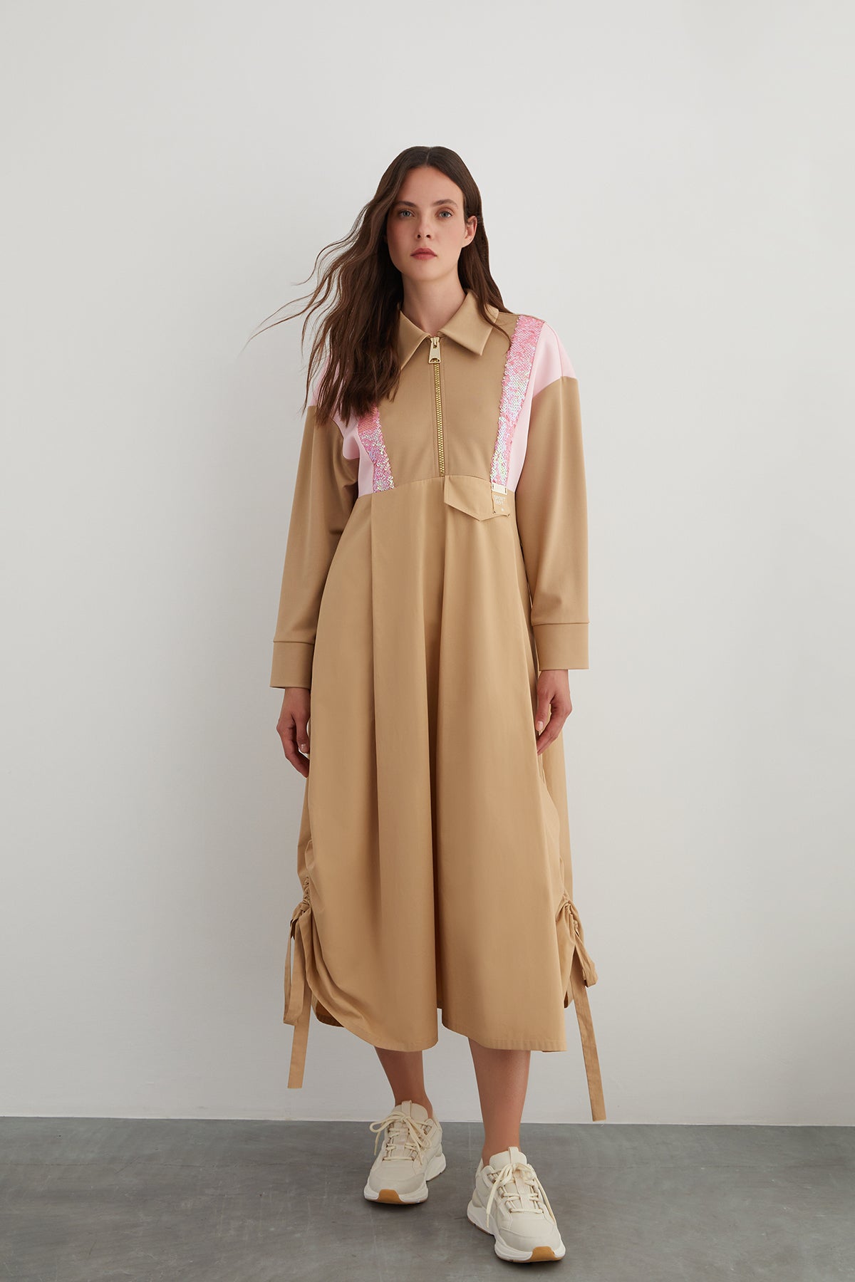 Payet Garnili Uzun Elbise