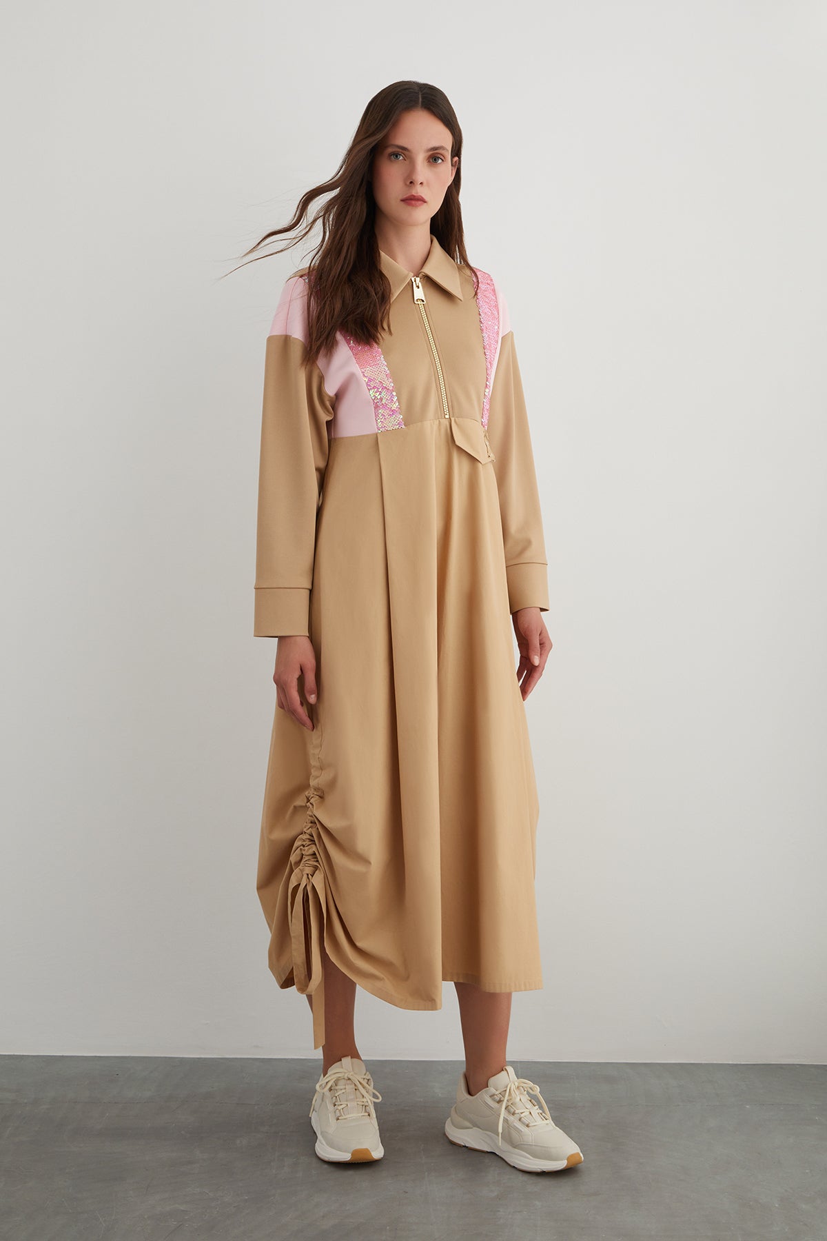 Payet Garnili Uzun Elbise