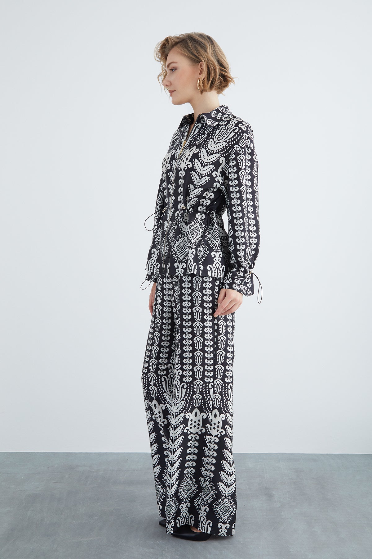 Önü Fermuarlı Pijama Takımı