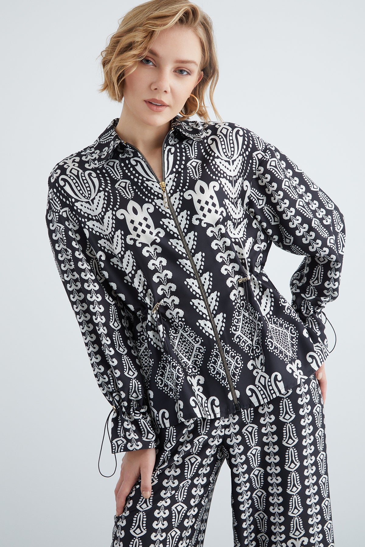 Önü Fermuarlı Pijama Takımı