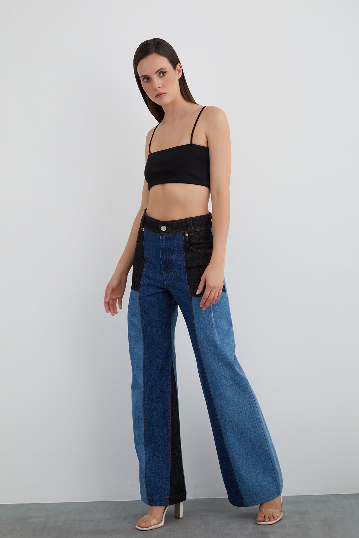 Arka Cep Etiket Detaylı Çok Parçalı Jean Pantolon