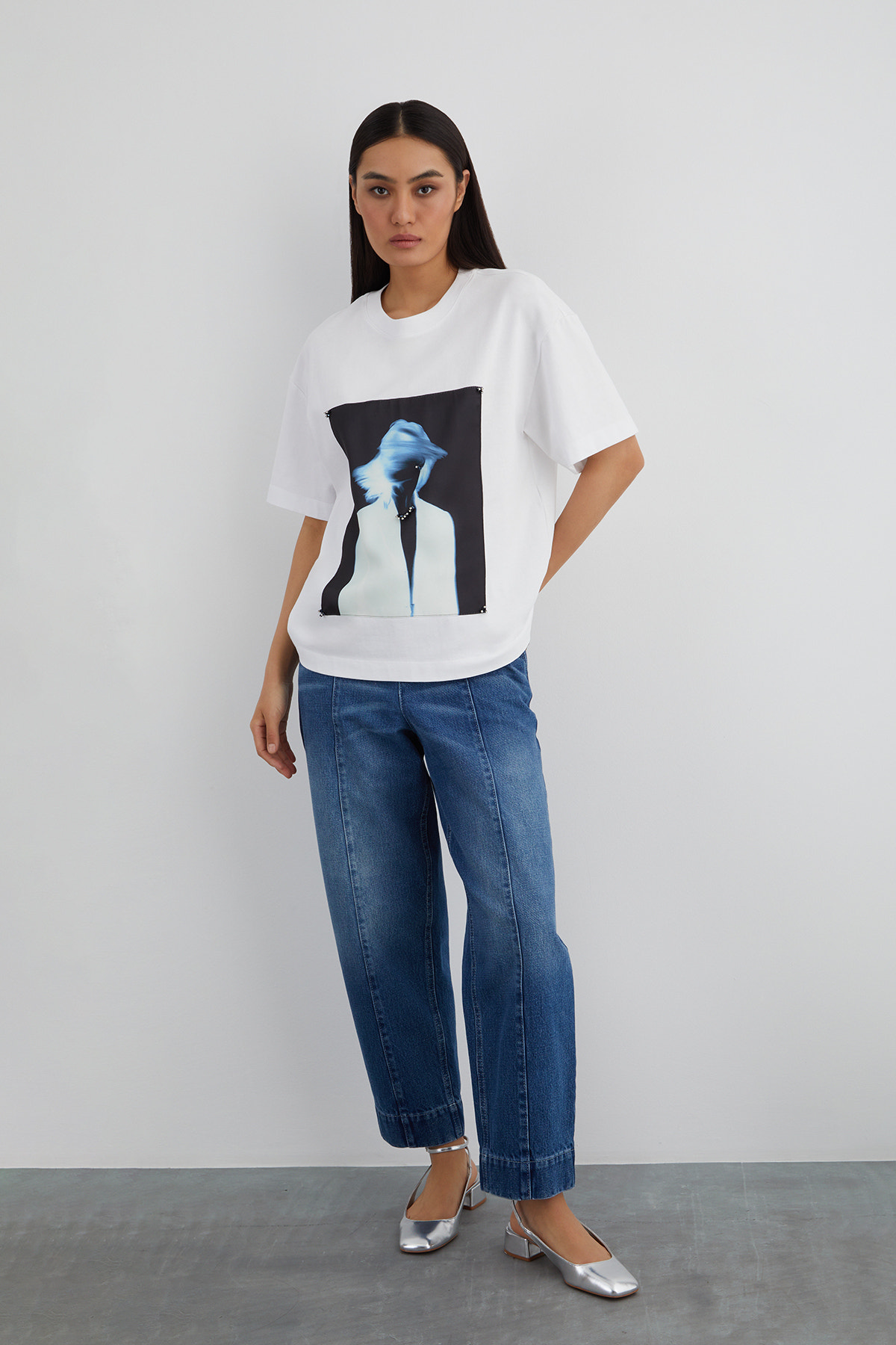 Özel Pano Desen Detaylı Kısa Kol T-shirt