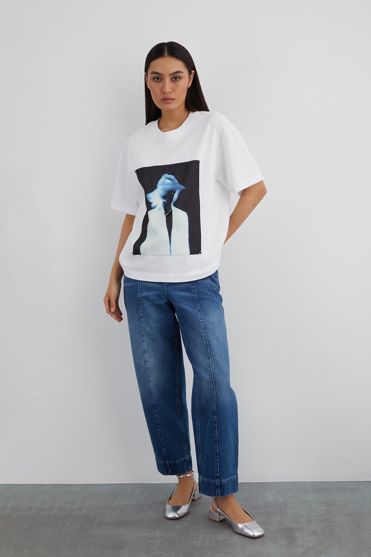 Özel Pano Desen Detaylı Kısa Kol T-shirt