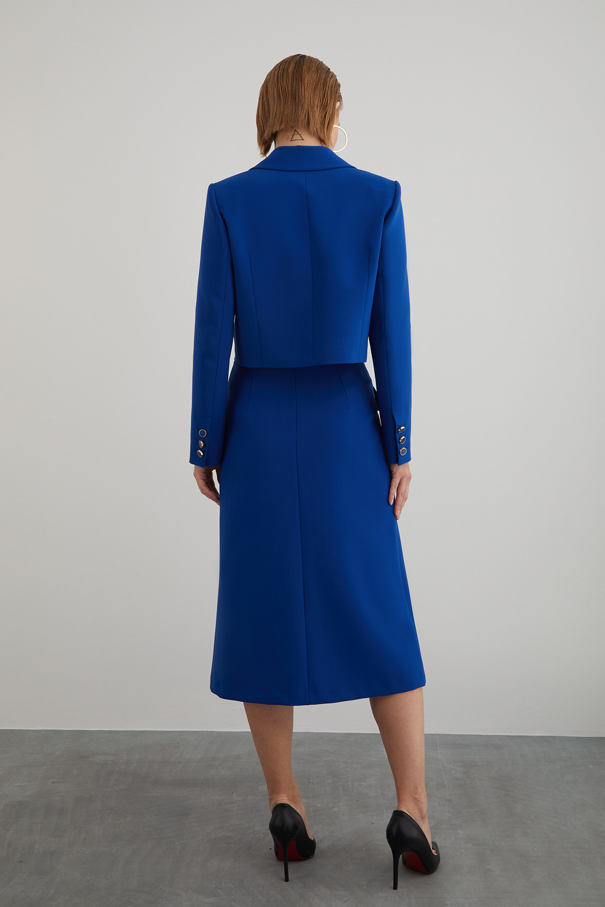 Ceket Ve Midi Boy Etekli Takım