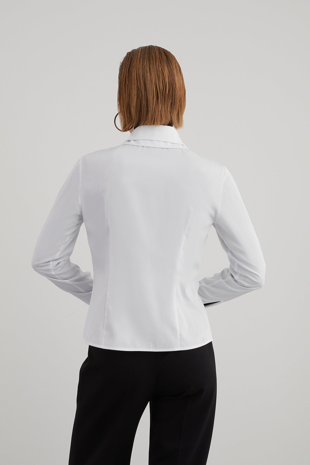 Fit Kesim Likralı Poplin Pamuk Gömlek