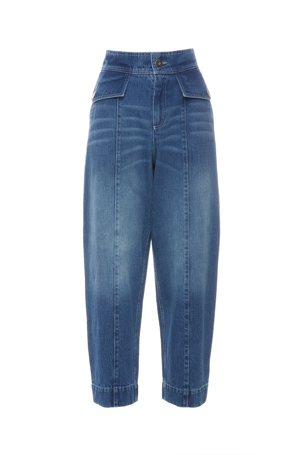 Arka Cep Nakış Detaylı Slouchy Jean Pantolon