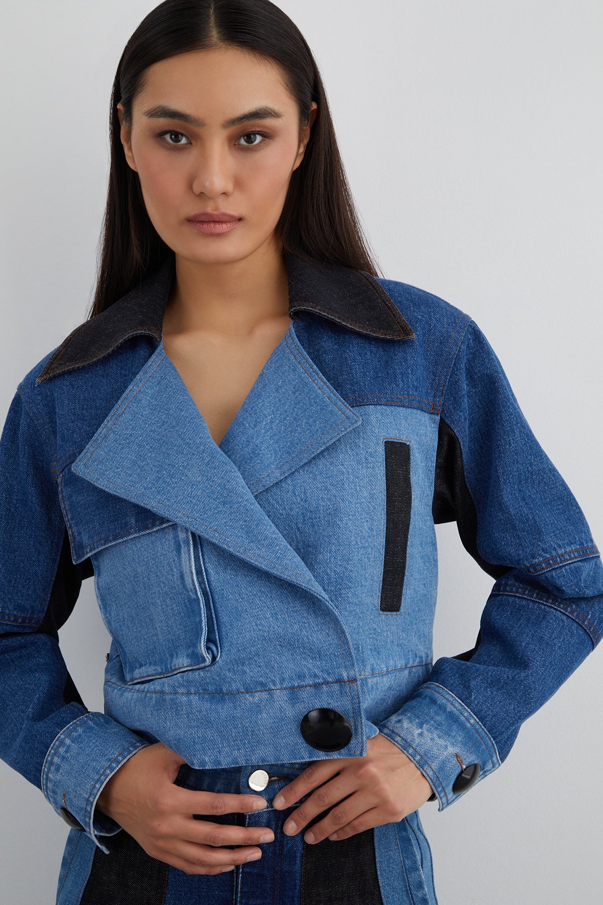 Çok Renkli Jean Ceket