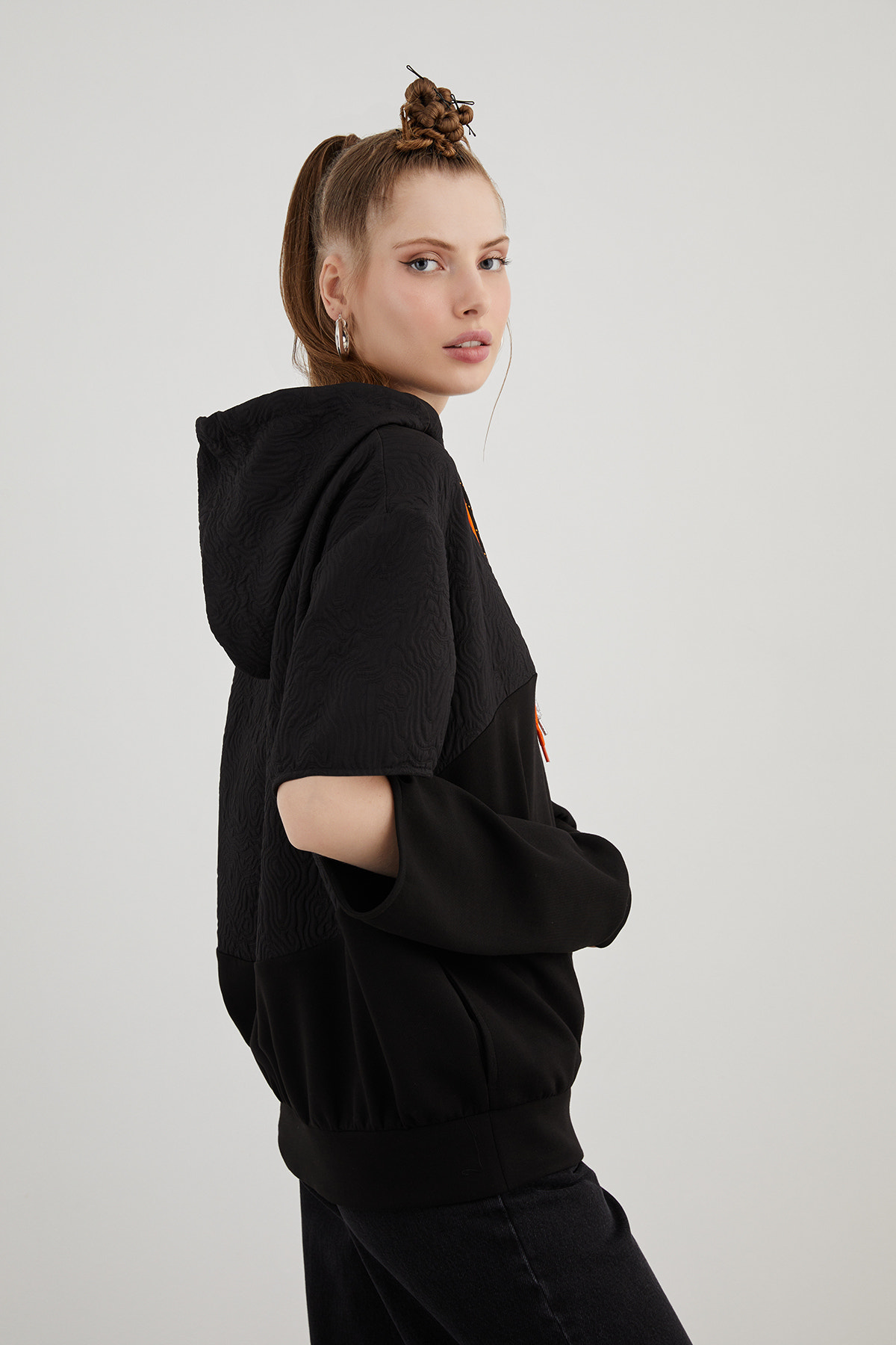 Kol Pencere Detaylı Oversize Sweatshirt