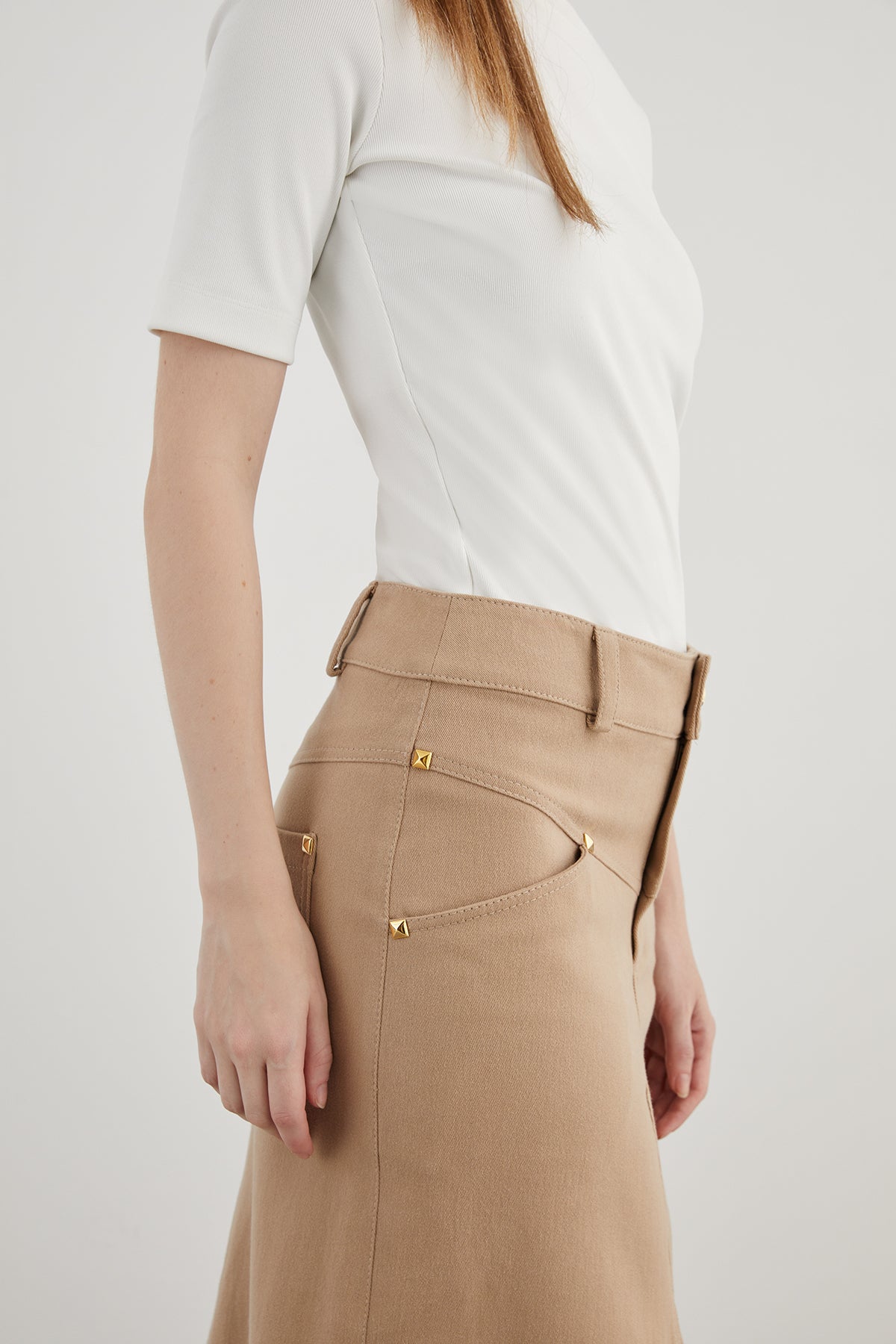 Pelerinli Cepli Detaylı Uzun Etek