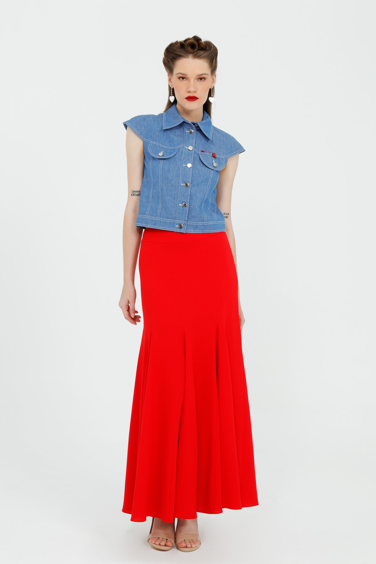 Parçalı Volan Etek