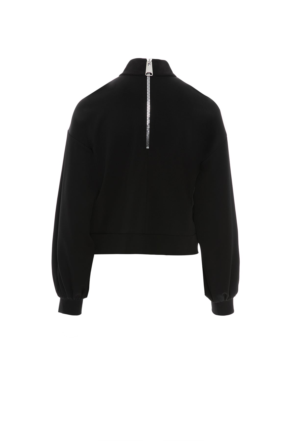 Aksesuarlı Bayet Detay Dik Yakalı Sweatshirt