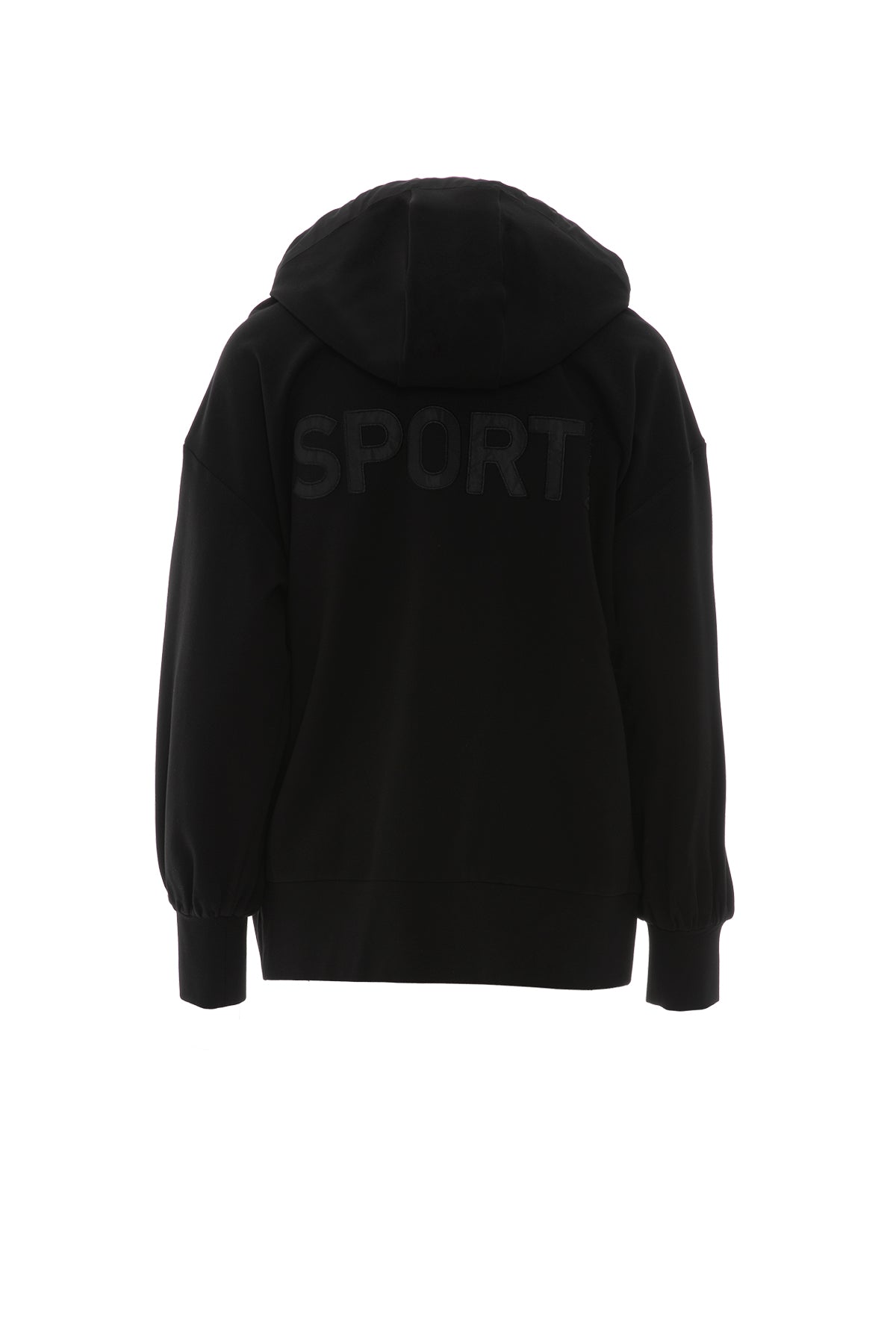 Arka Beden Nakış Detaylı Kapüşonlu Sweatshirt