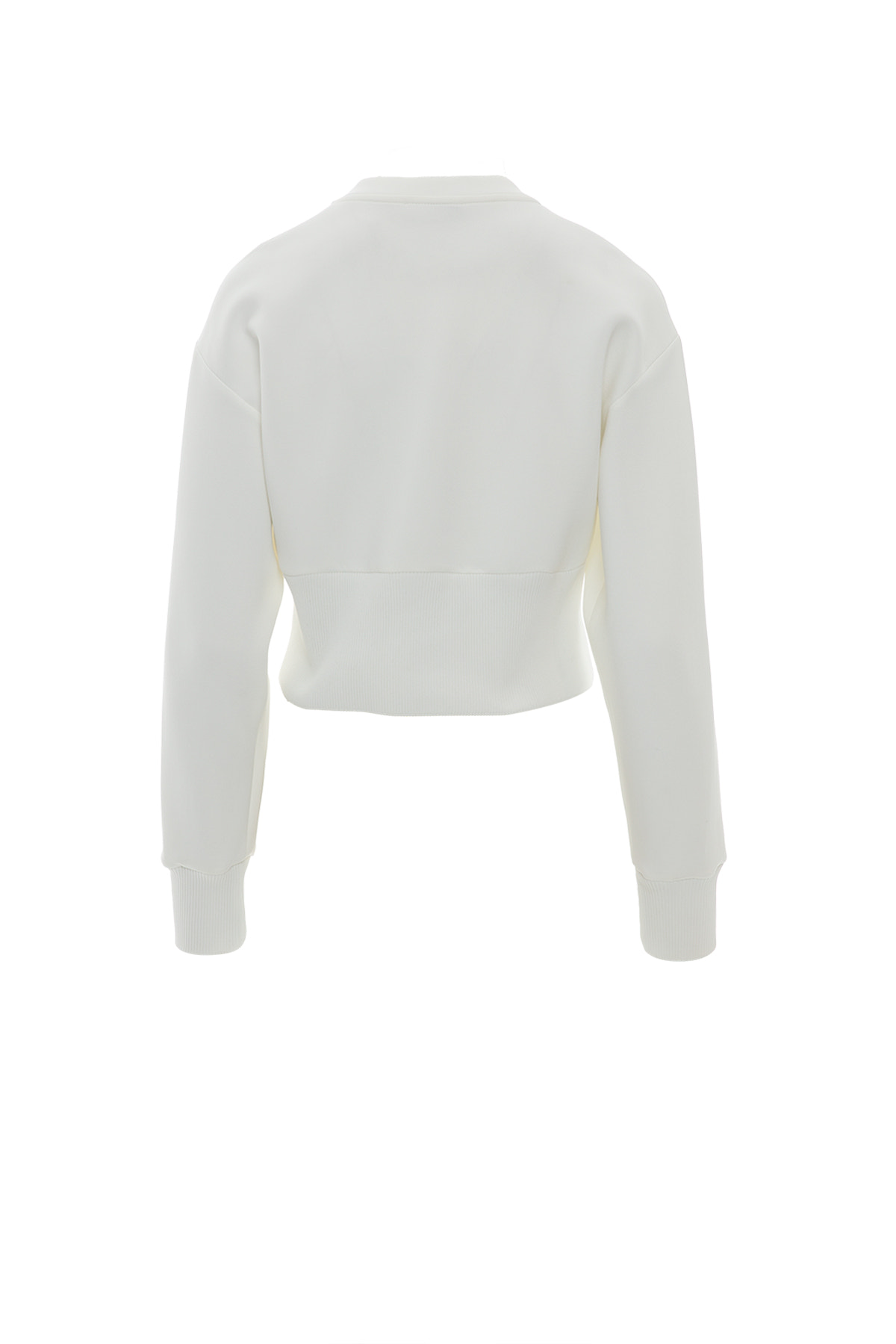 Kolu Etiket Detaylı Ön Etek Ucu Fermuarlı Sweatshirt