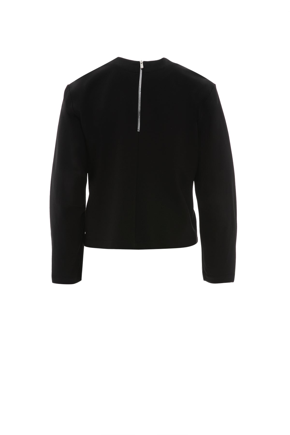 Boncuklu Kordon Detaylı Arkası Fermuarlı Bluz