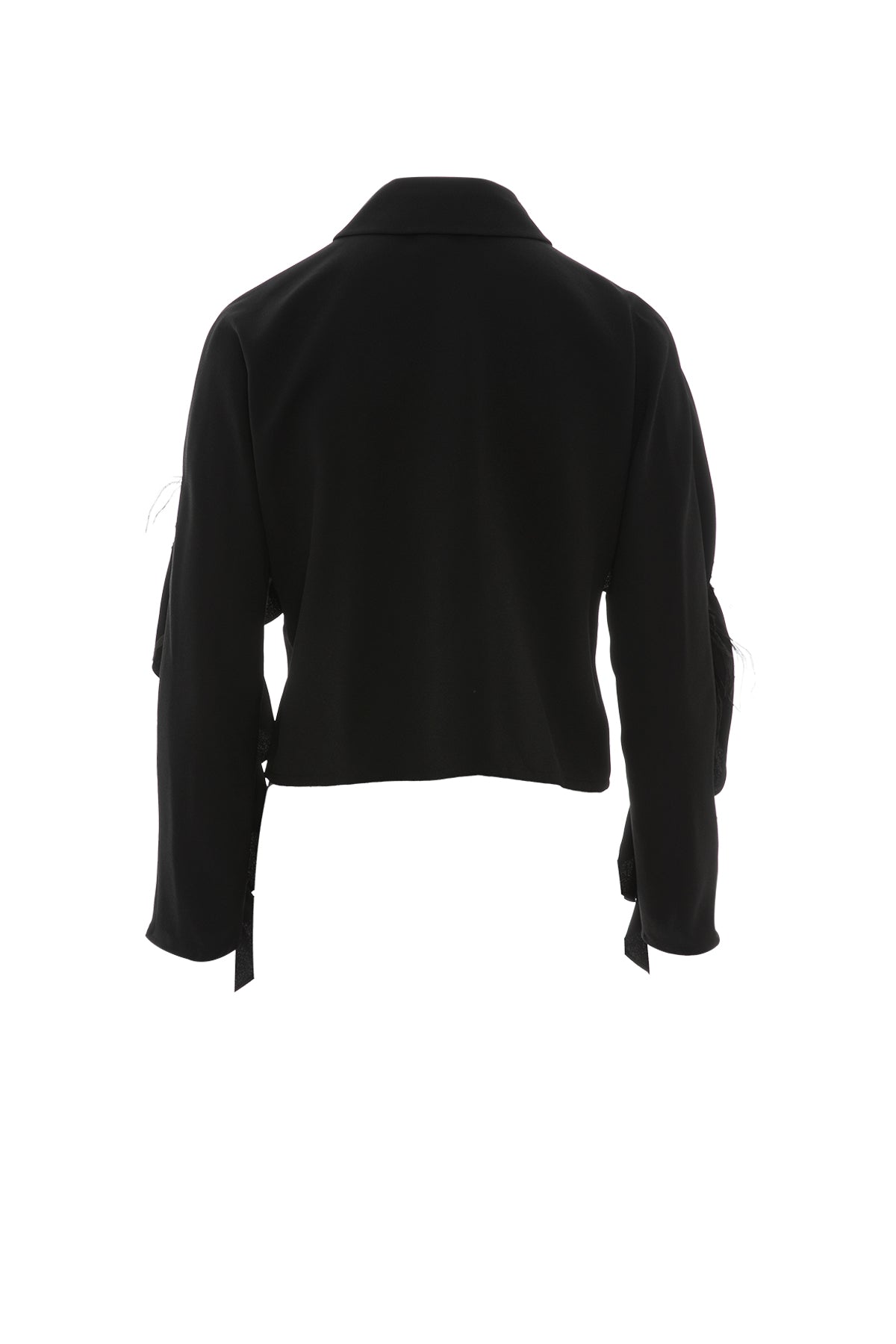 Tüy Detaylı Çıtçıt Kapama Bluz