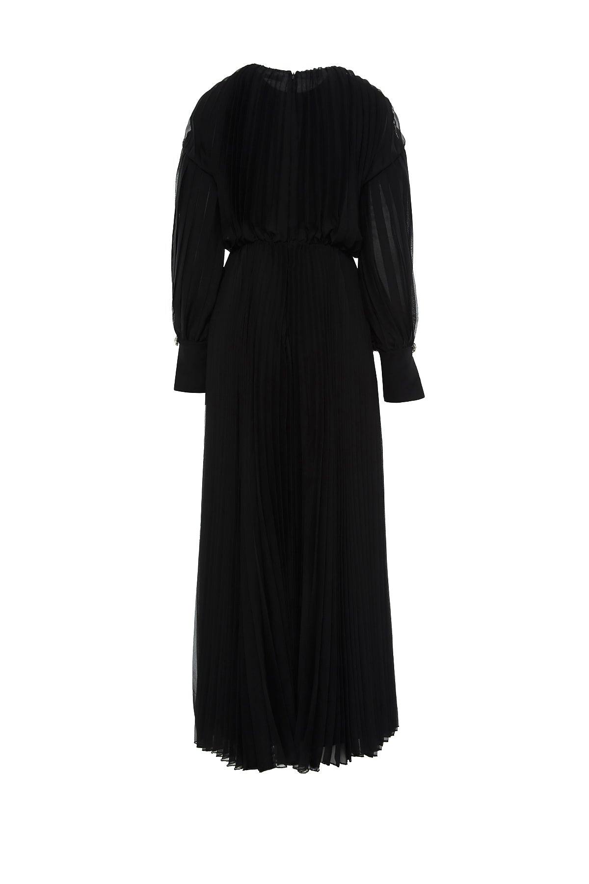 Pliseli Maxi Kloş Abiye Elbise