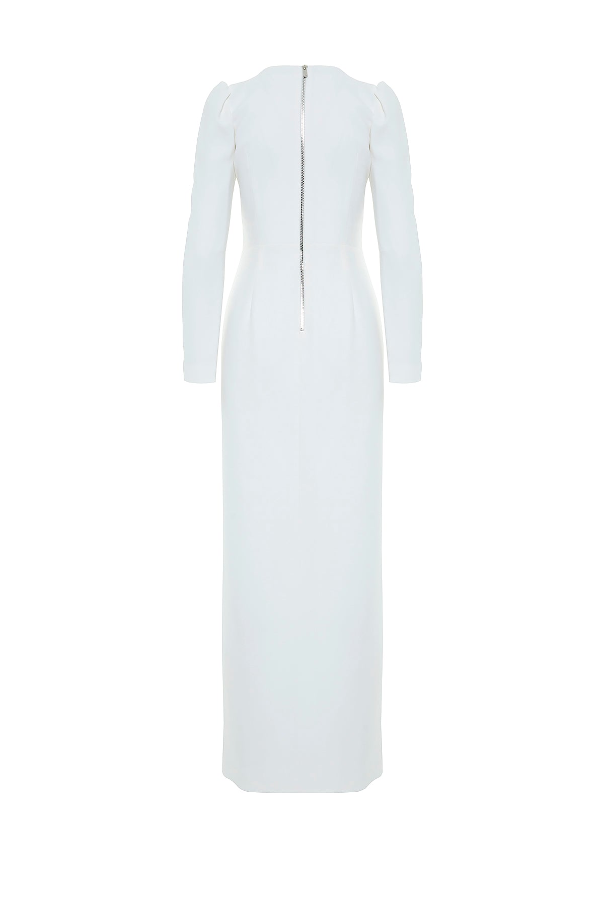 İşleme Detaylı Kol Üstü Büzgülü Uzun Abiye Elbise