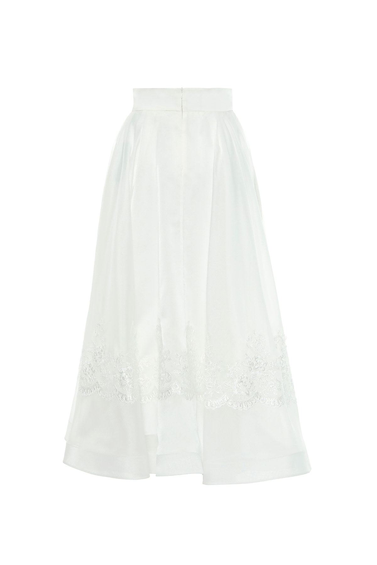 Dantel Detaylı Organze Etek