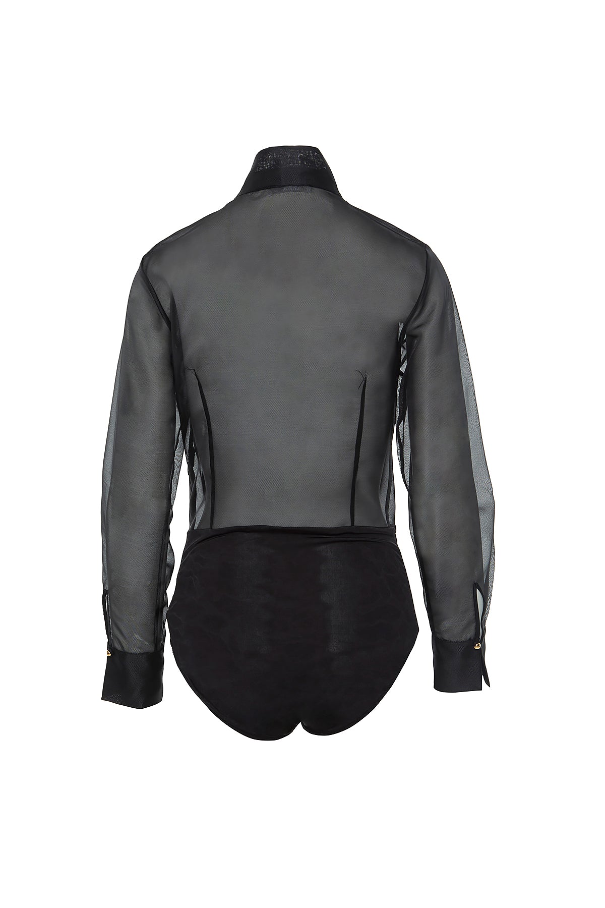 Çiçek Detaylı Alttan Çıtçıtlı Transparan Bluz