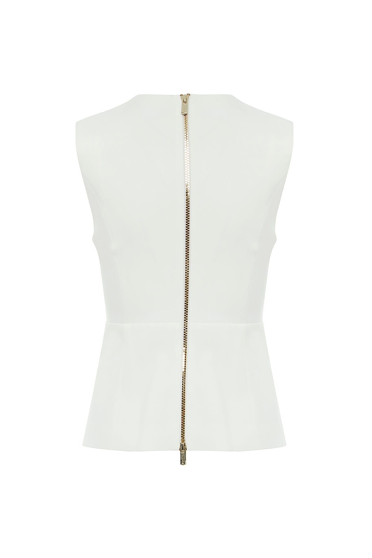 Düğme Detaylı Arkası Fermuarlı Bluz