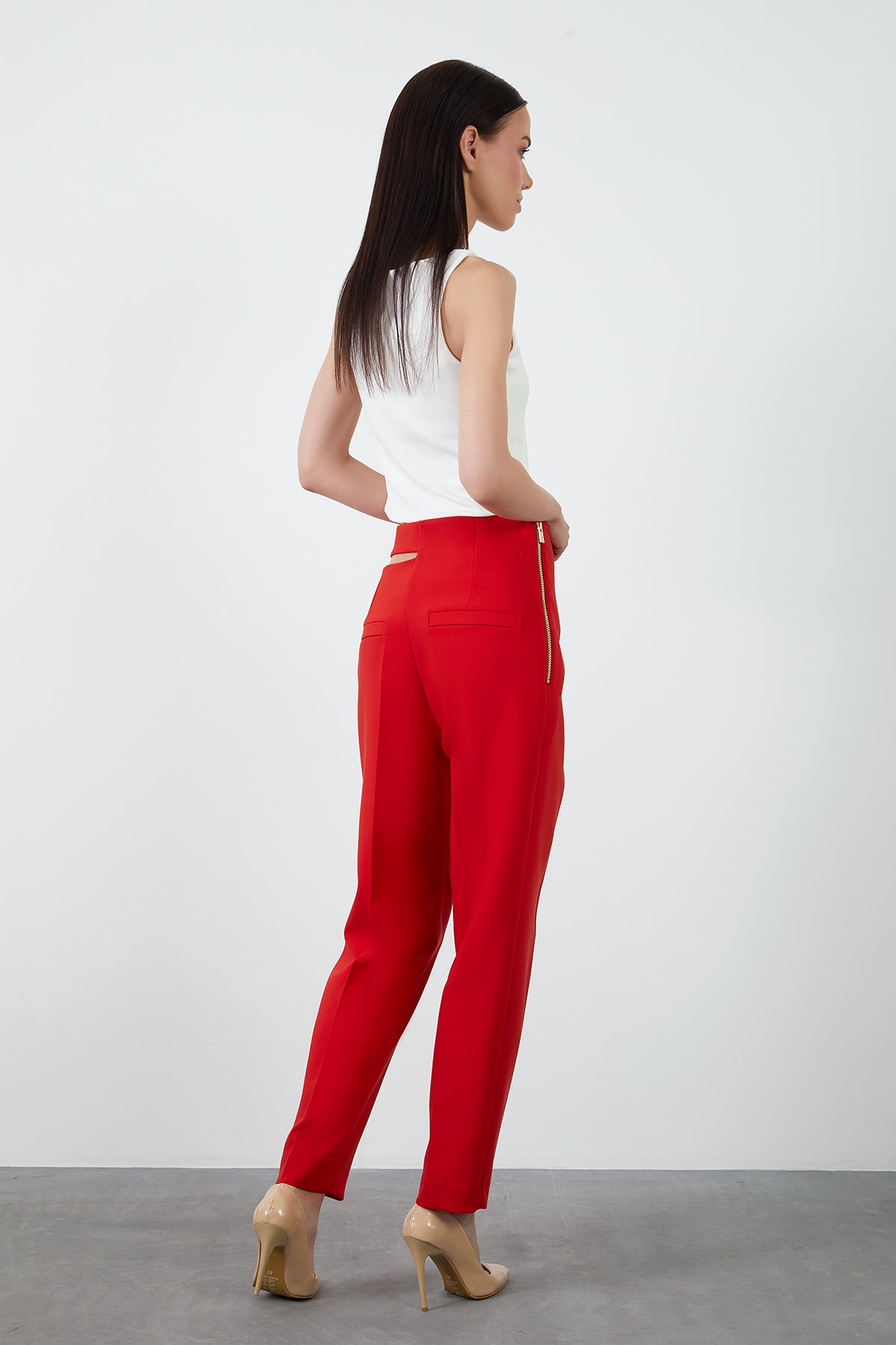 Pencere Detaylı Havuç Pantolon