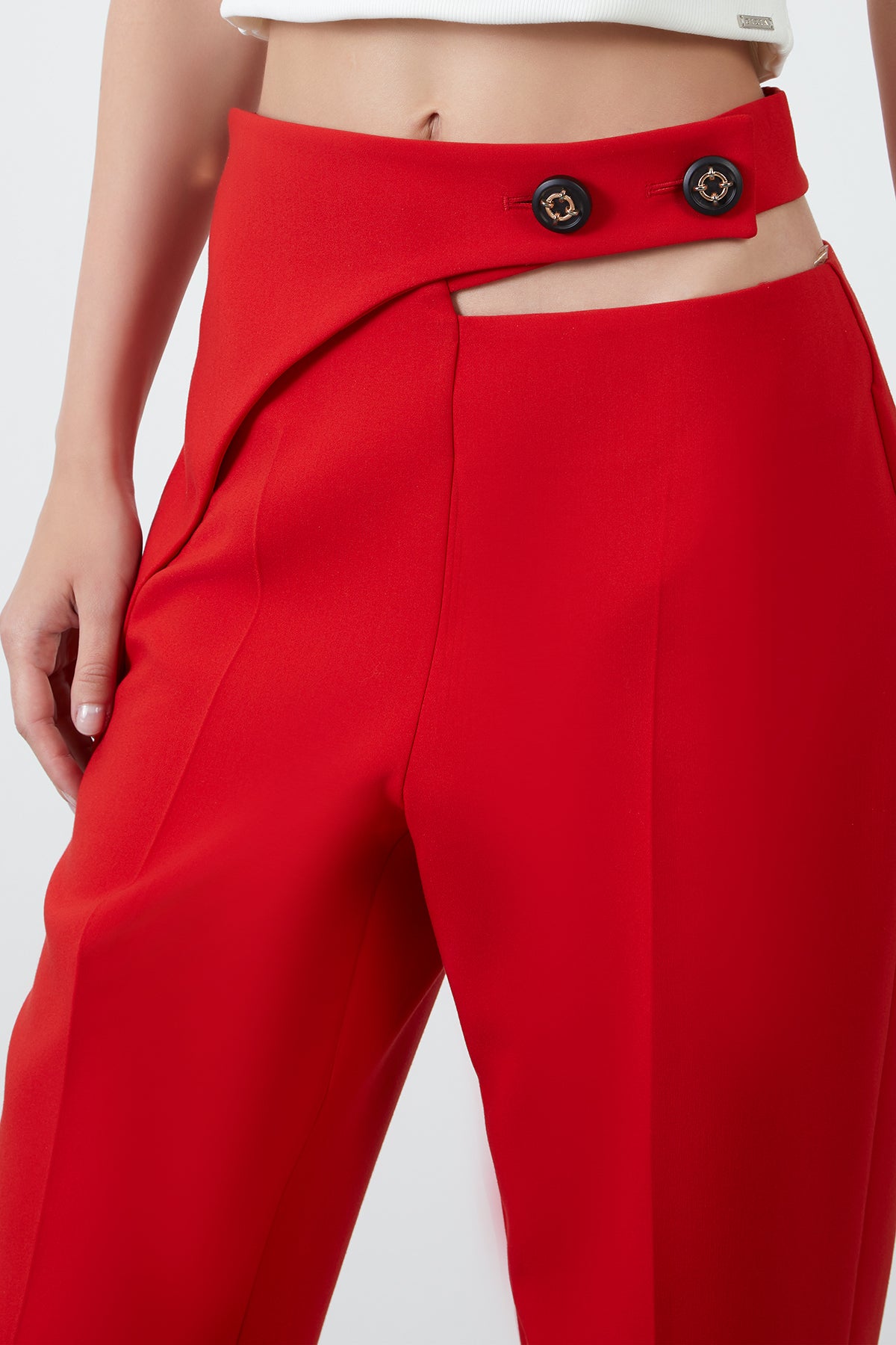 Pencere Detaylı Havuç Pantolon