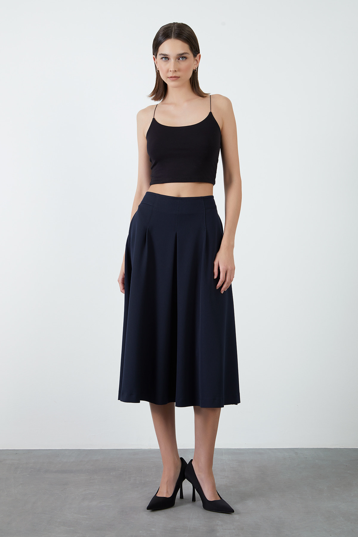 Yüksek Bel Kloş Etek