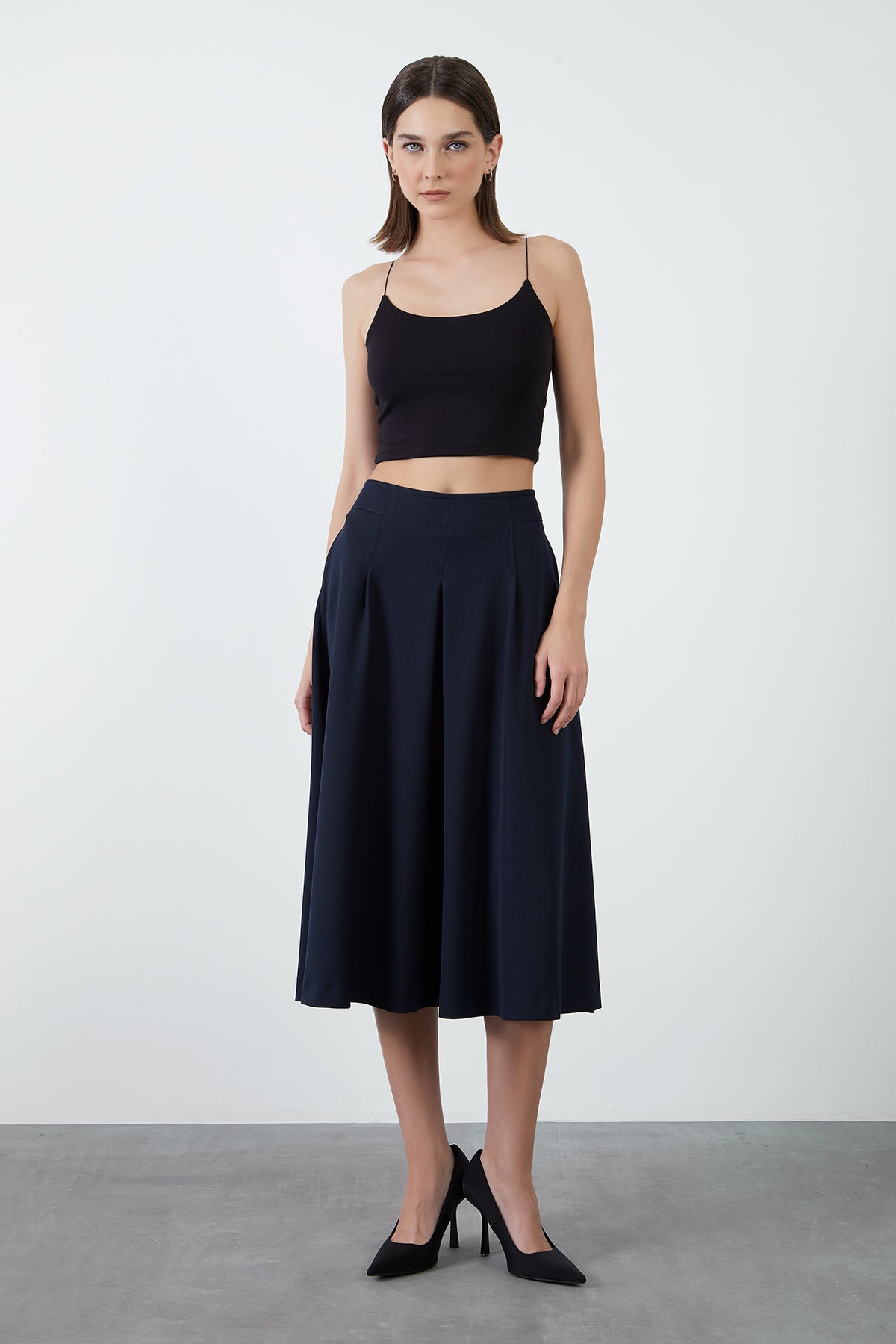 Yüksek Bel Kloş Etek