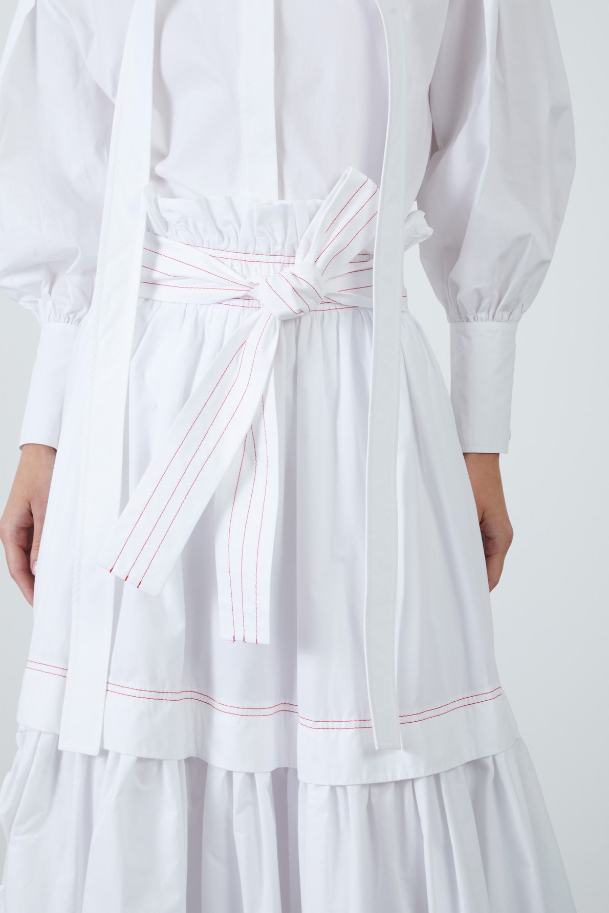 Belden Büzgülü İki Katlı Etek