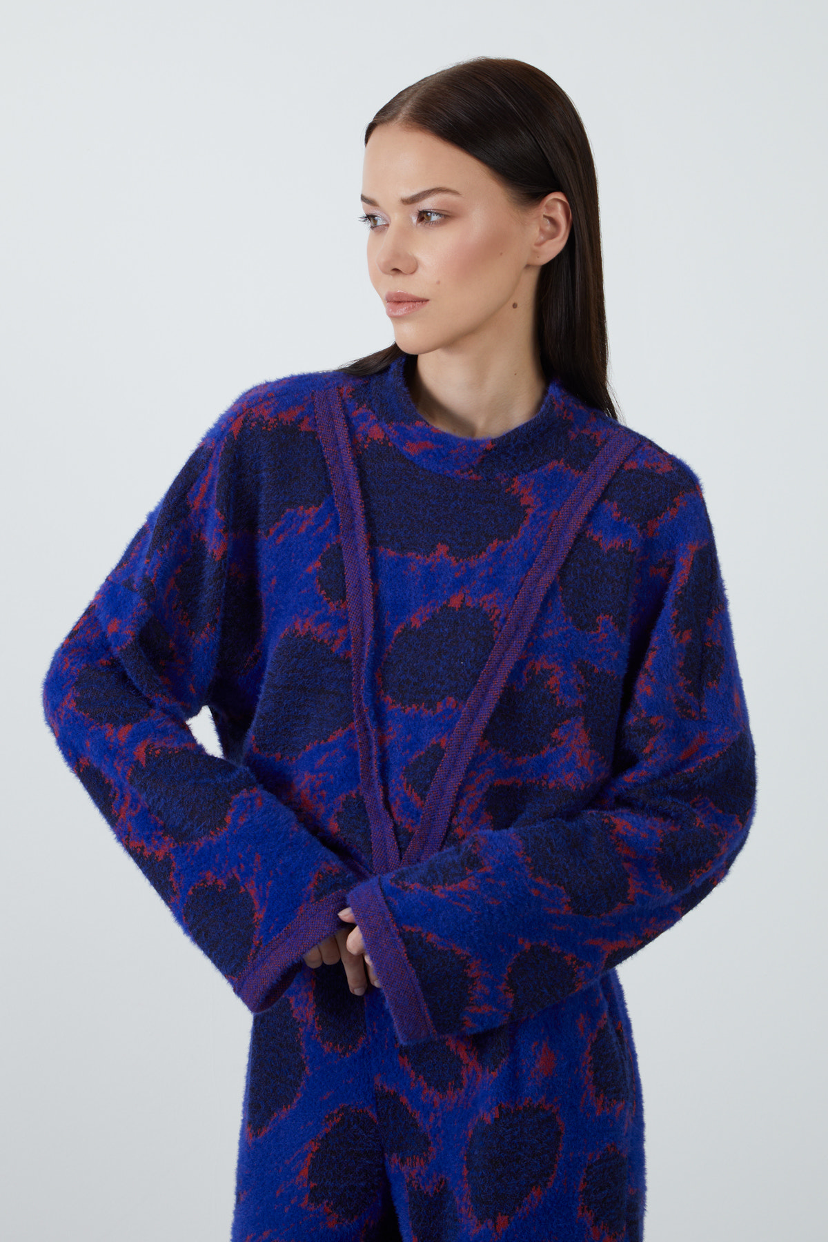 Kup Detaylı Jakarlı Bluz