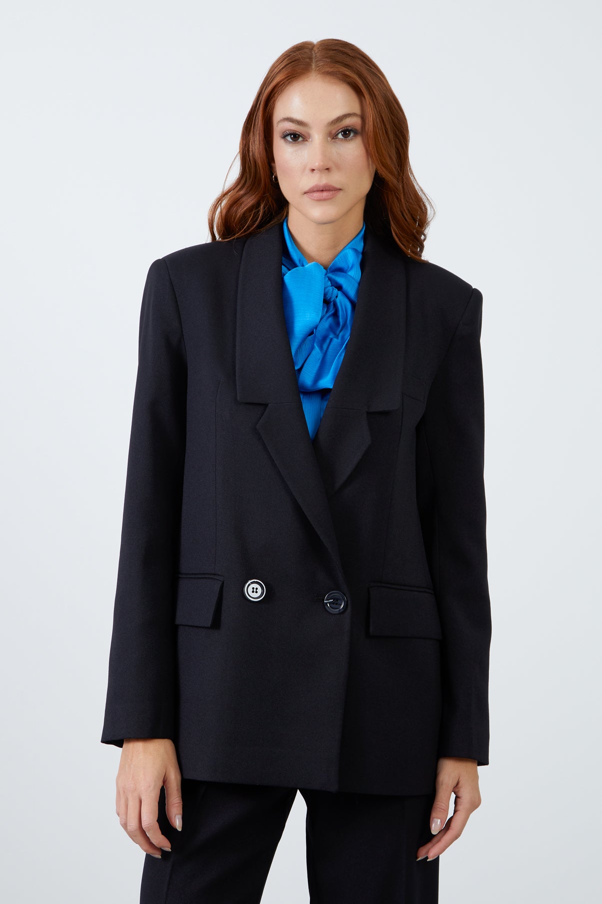 Yüksek Bel Bol Paça Pantolonlu Kadın Takım