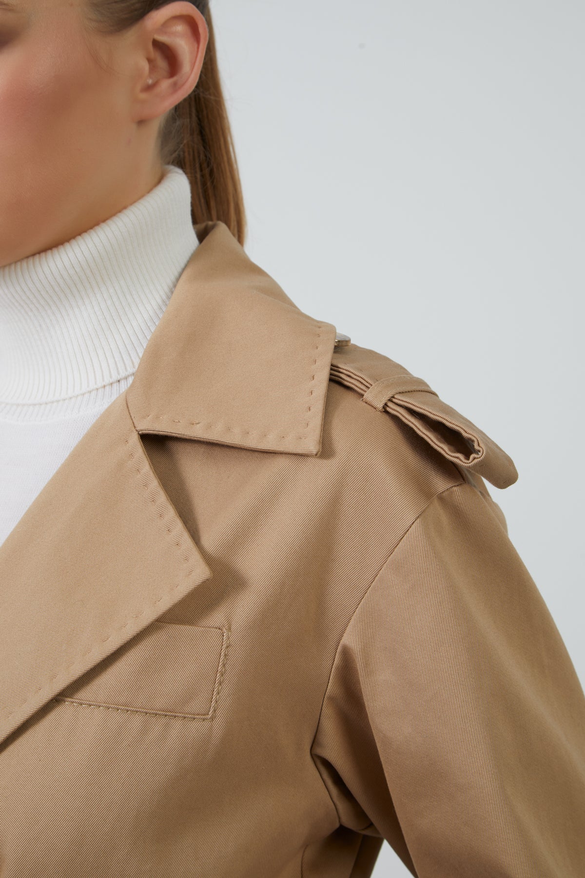 Kuşaklı Kruvaze Trenckot