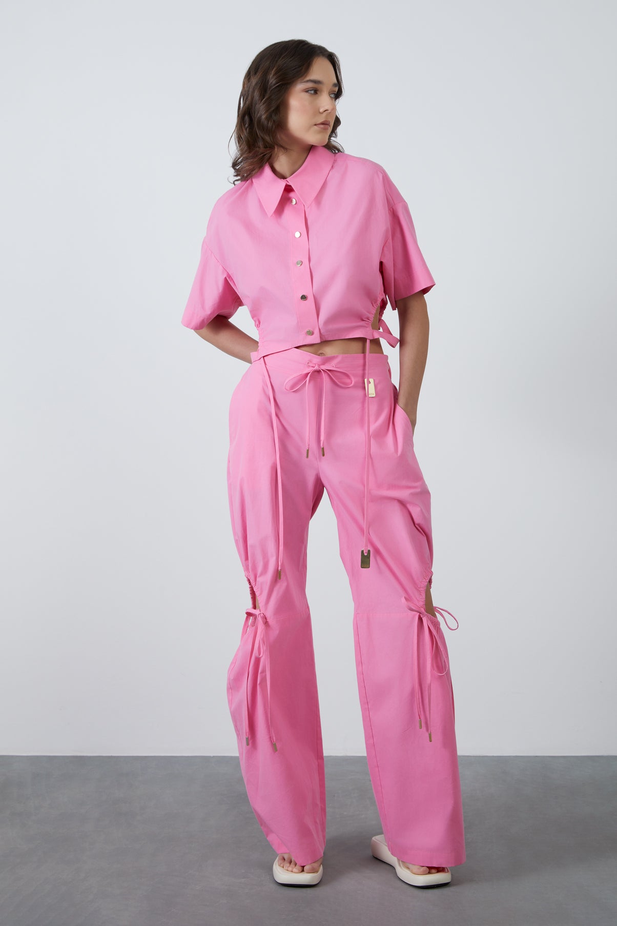 Kısa Kollu Crop Gömlek