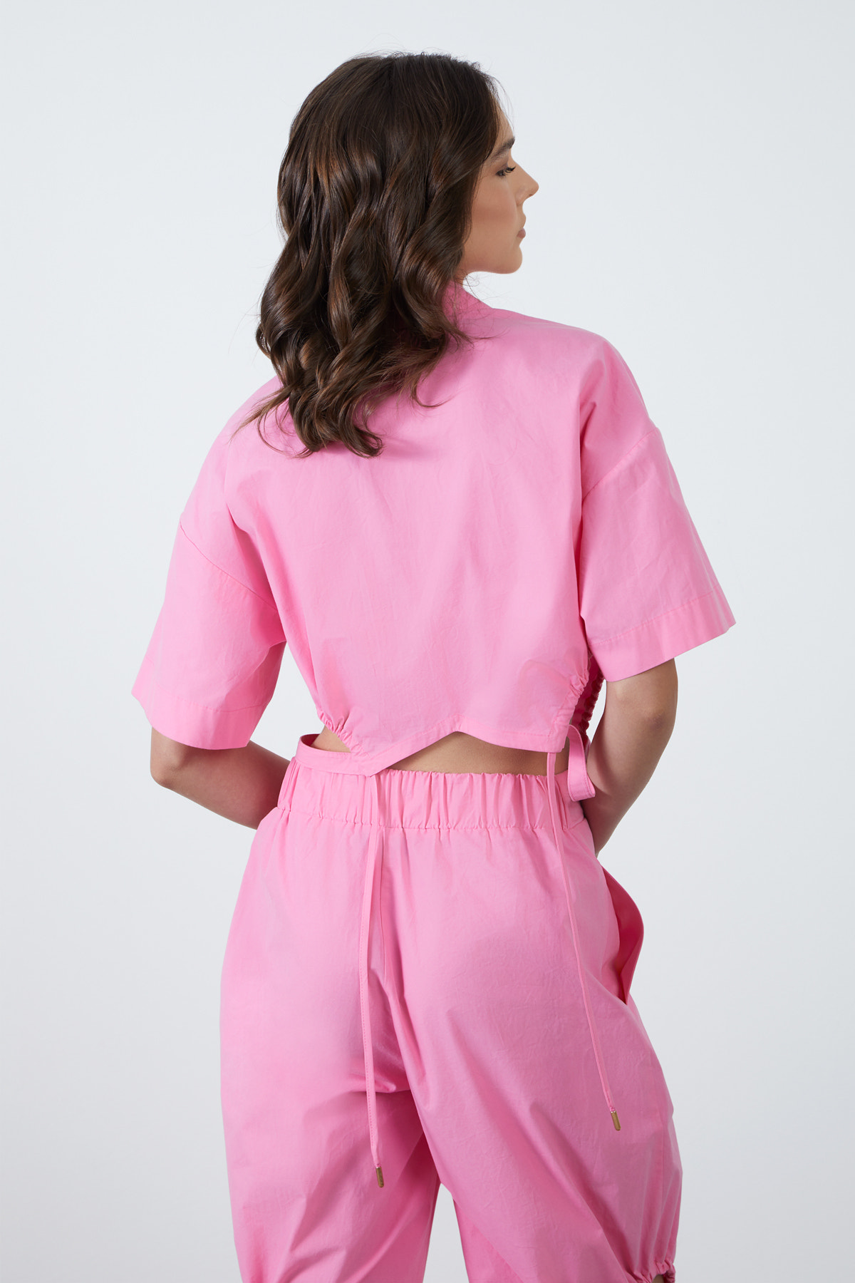 Kısa Kollu Crop Gömlek