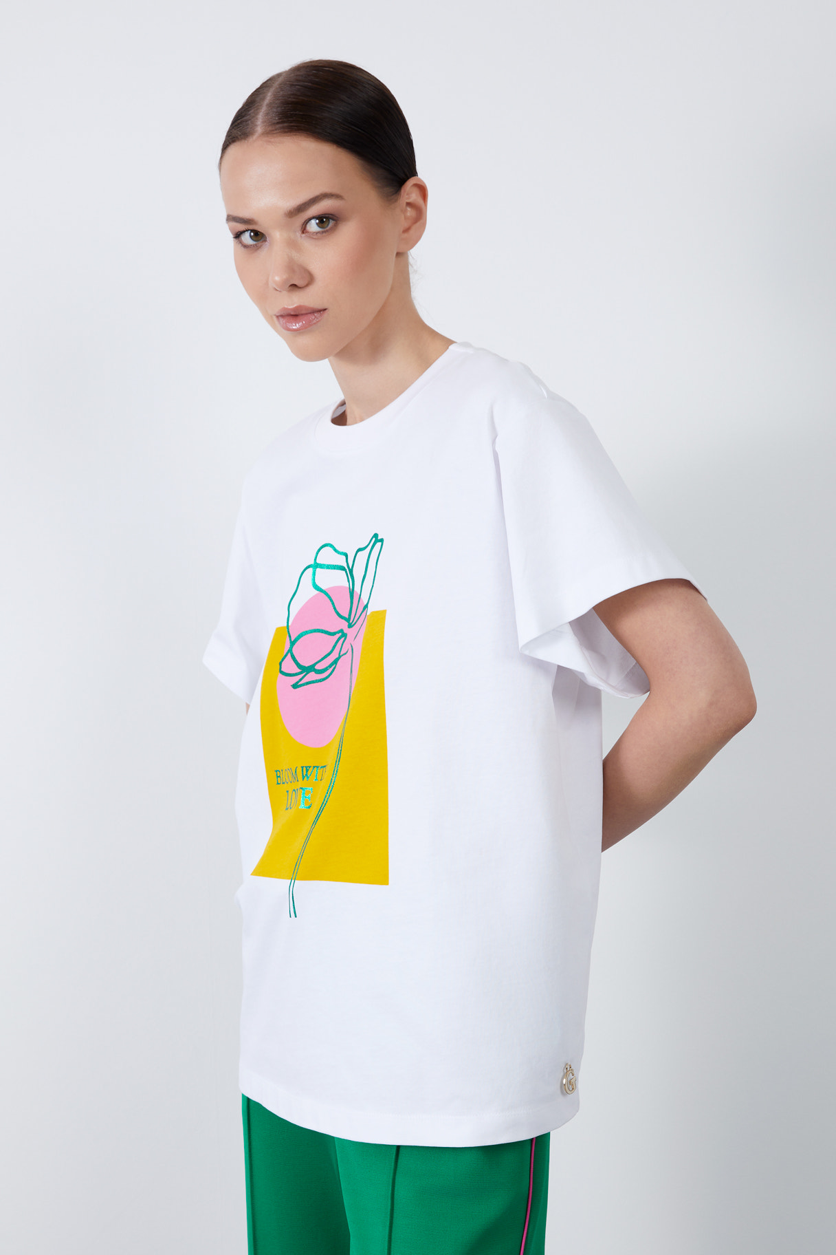 Ön Beden Baskılı Kısa Kollu T-shirt